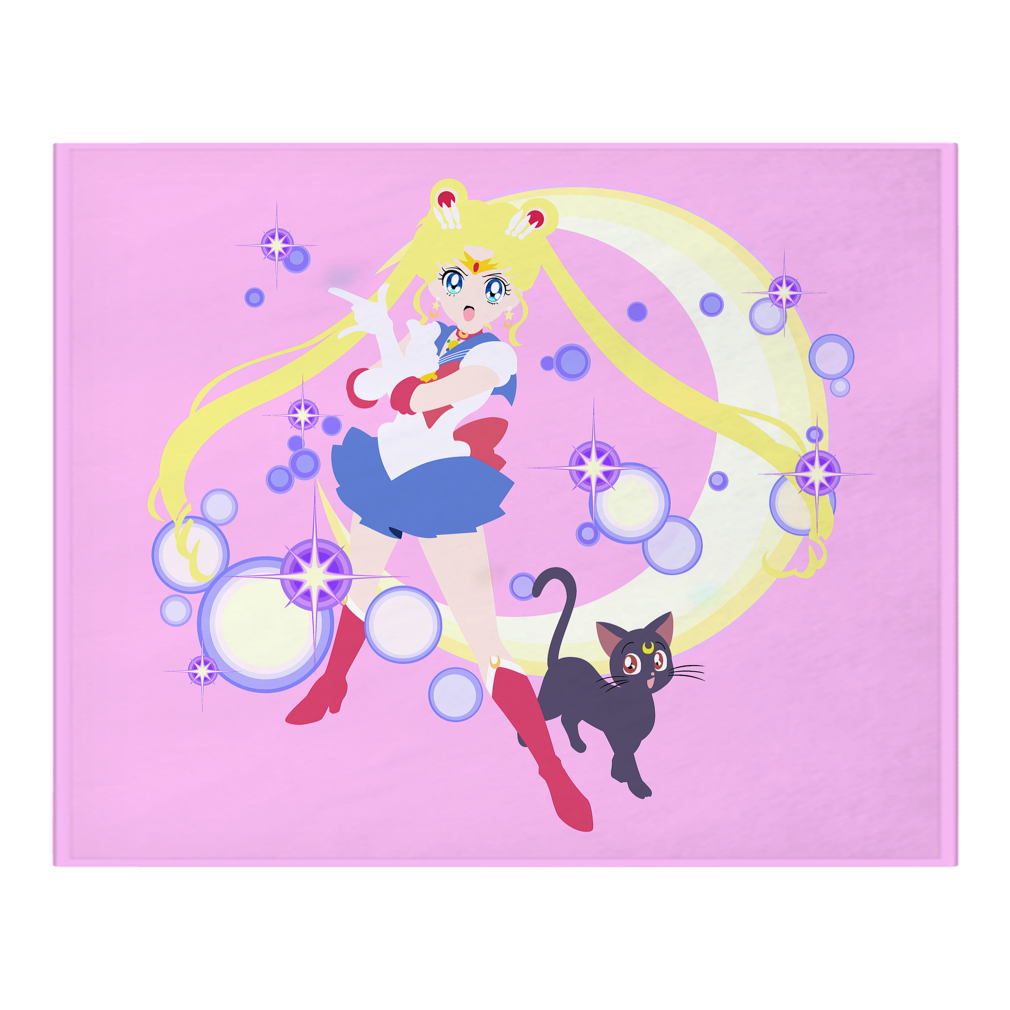 （画像用） 美少女戦士セーラームーン Sailor Moon フランネルブランケット・多サイズ対応（横型）