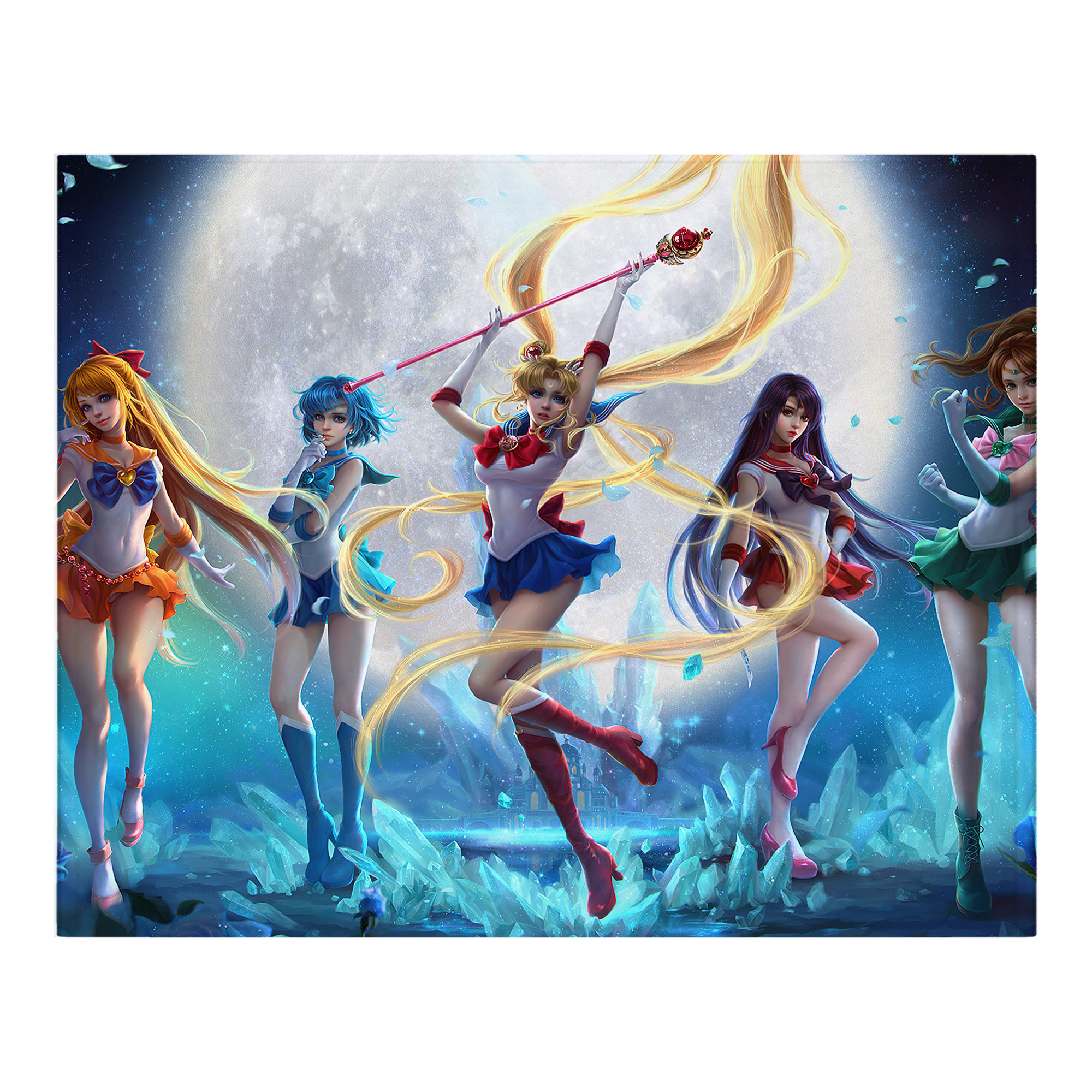 （画像用） 美少女戦士セーラームーン Sailor Moon フランネルブランケット・多サイズ対応（横型）