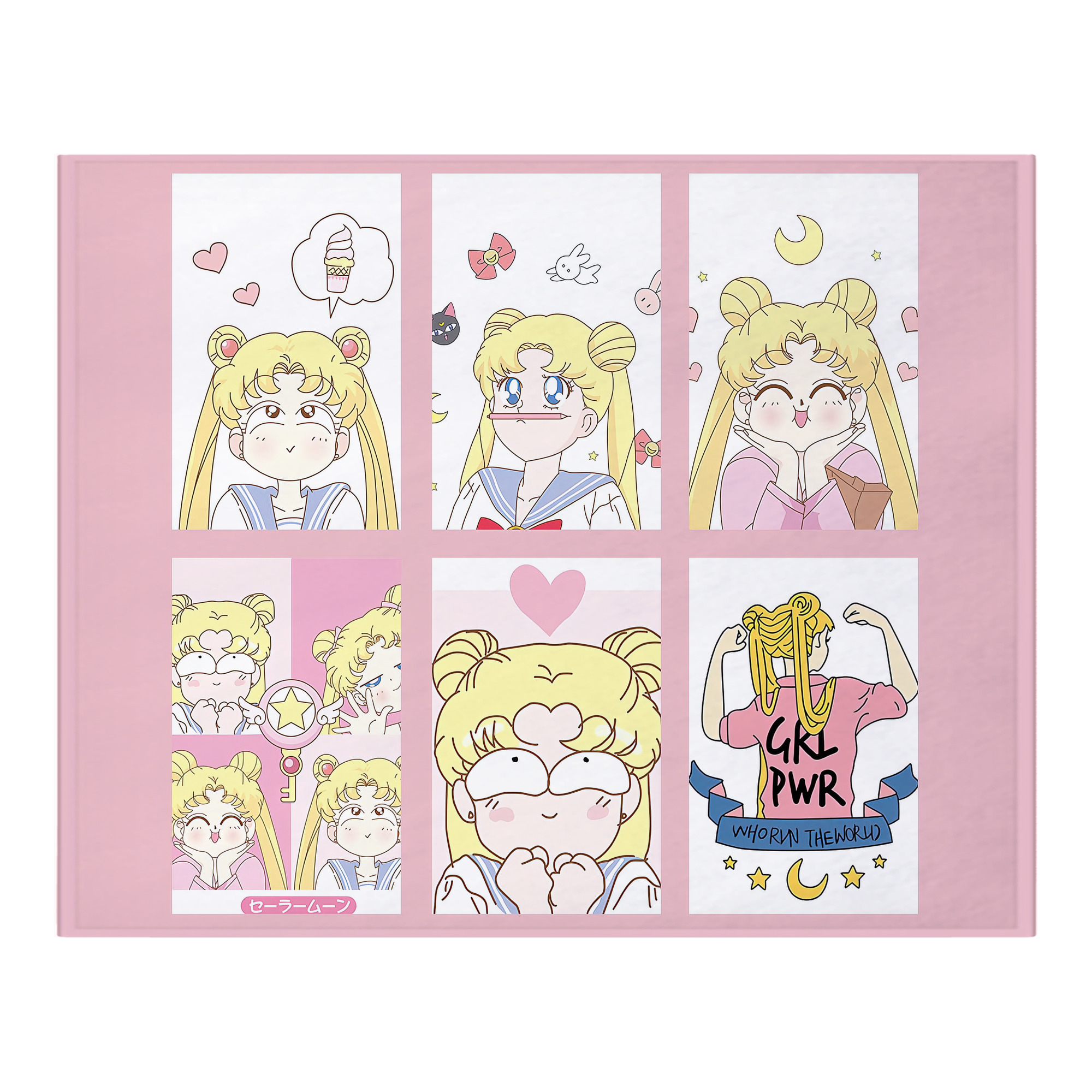 （画像用） 美少女戦士セーラームーン Sailor Moon フランネルブランケット・多サイズ対応（横型）