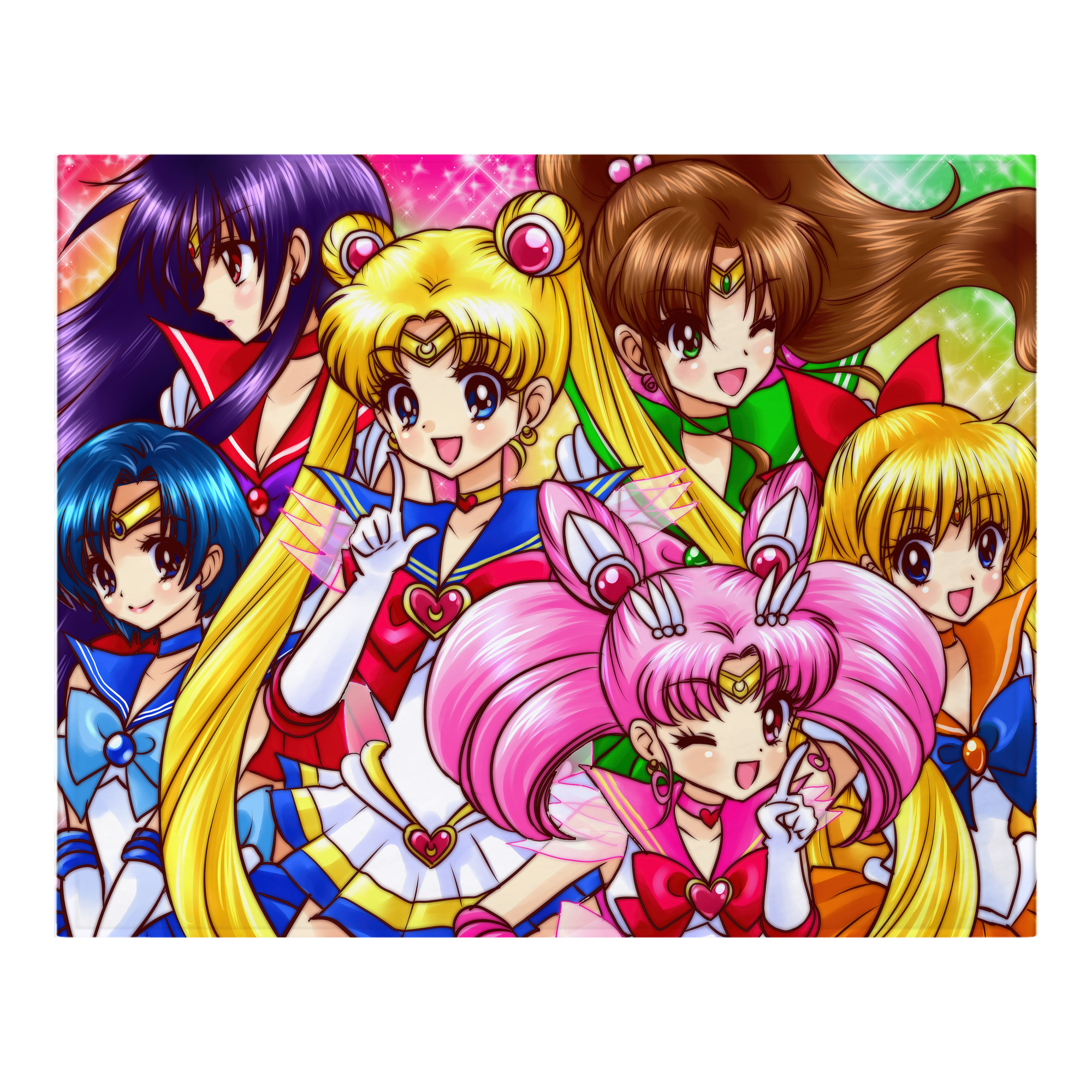 （画像用） 美少女戦士セーラームーン Sailor Moon フランネルブランケット・多サイズ対応（横型）