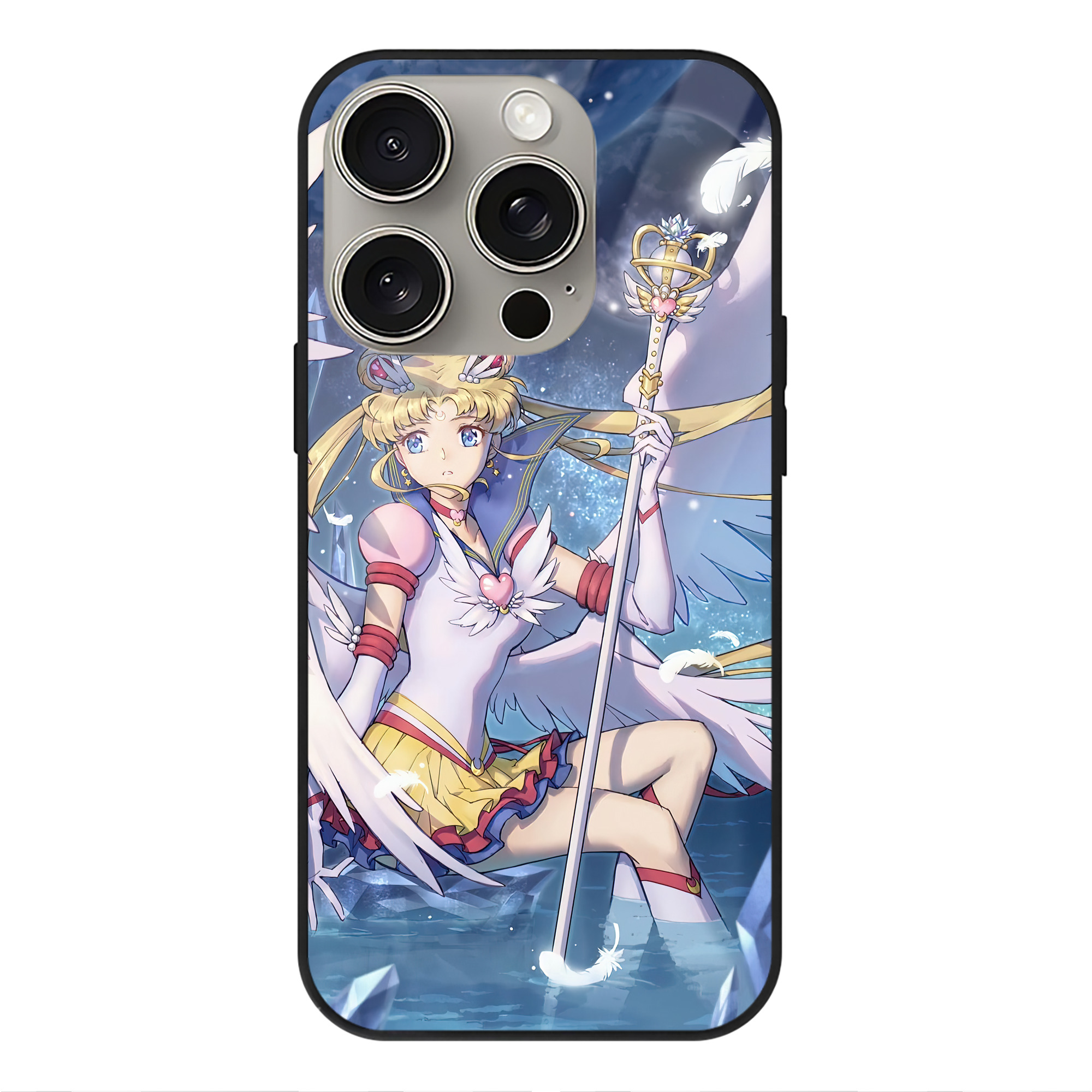（画像用） 美少女戦士セーラームーン Sailor Moon 【iPhone15Pro対応】スマホケース 耐衝撃＆黄変防止 背面ガラス