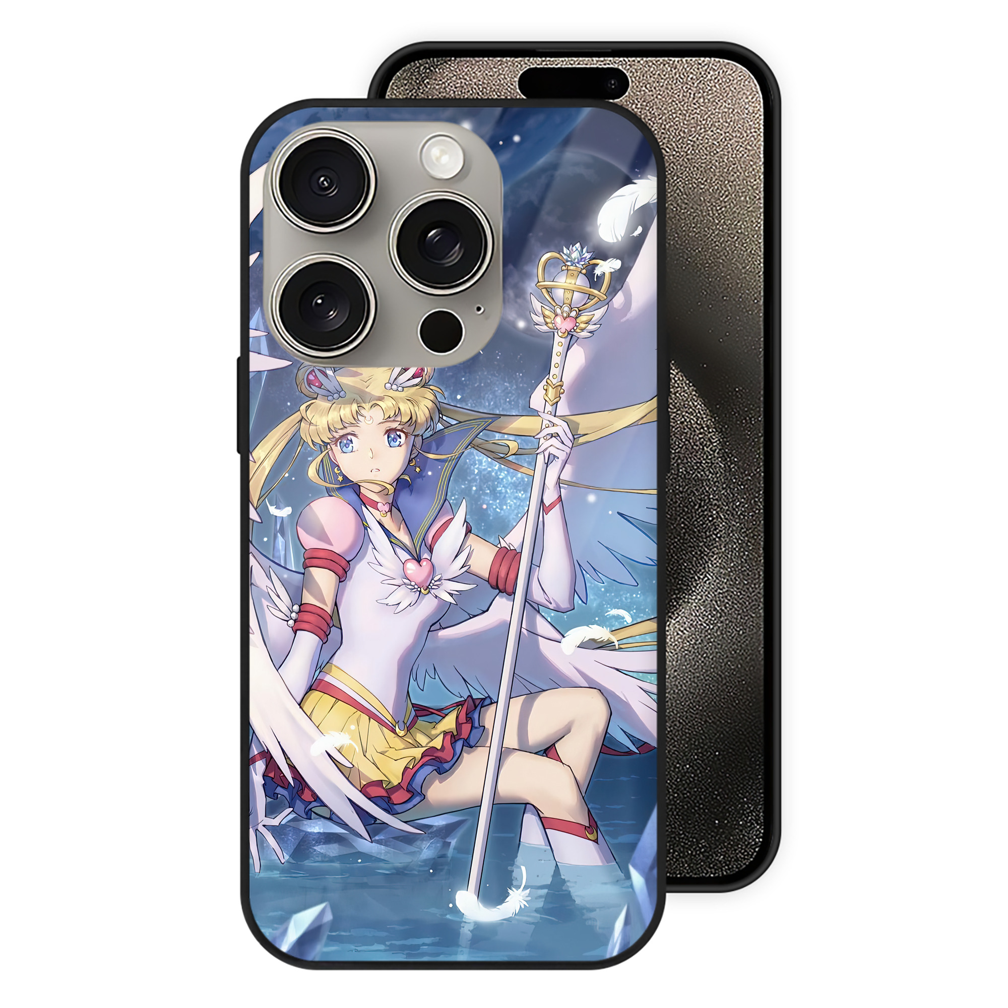 （画像用） 美少女戦士セーラームーン Sailor Moon 【iPhone15Pro対応】スマホケース 耐衝撃＆黄変防止 背面ガラス