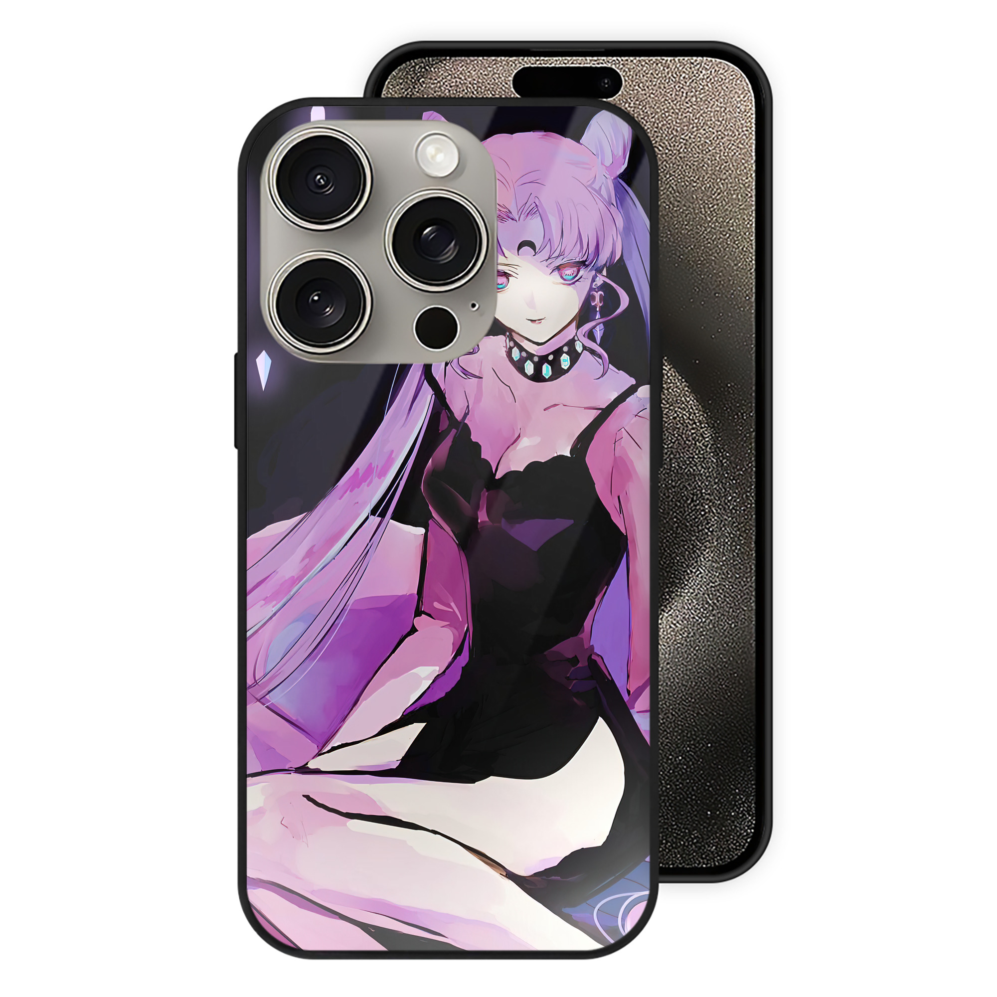 （画像用） 美少女戦士セーラームーン Sailor Moon 【iPhone15Pro対応】スマホケース 耐衝撃＆黄変防止 背面ガラス