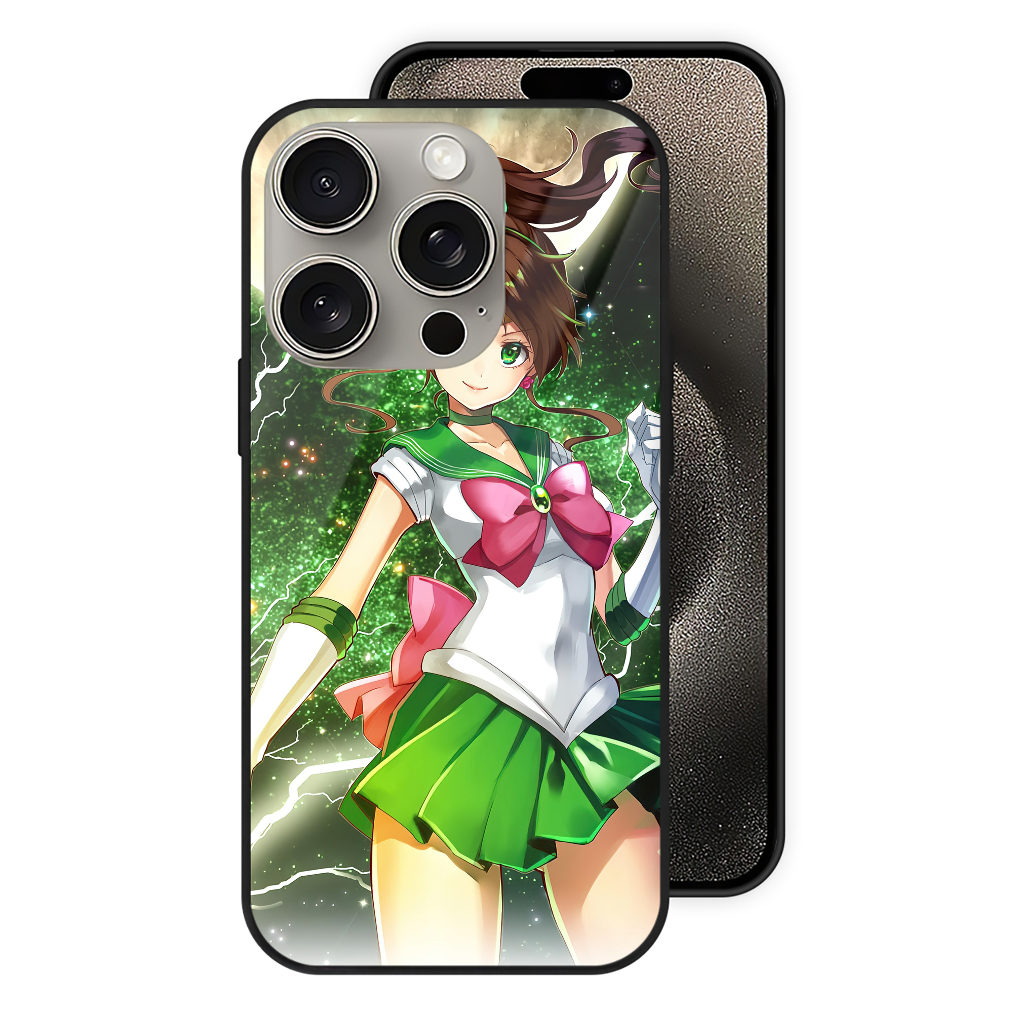 （画像用） 美少女戦士セーラームーン Sailor Moon 【iPhone15Pro対応】スマホケース 耐衝撃＆黄変防止 背面ガラス