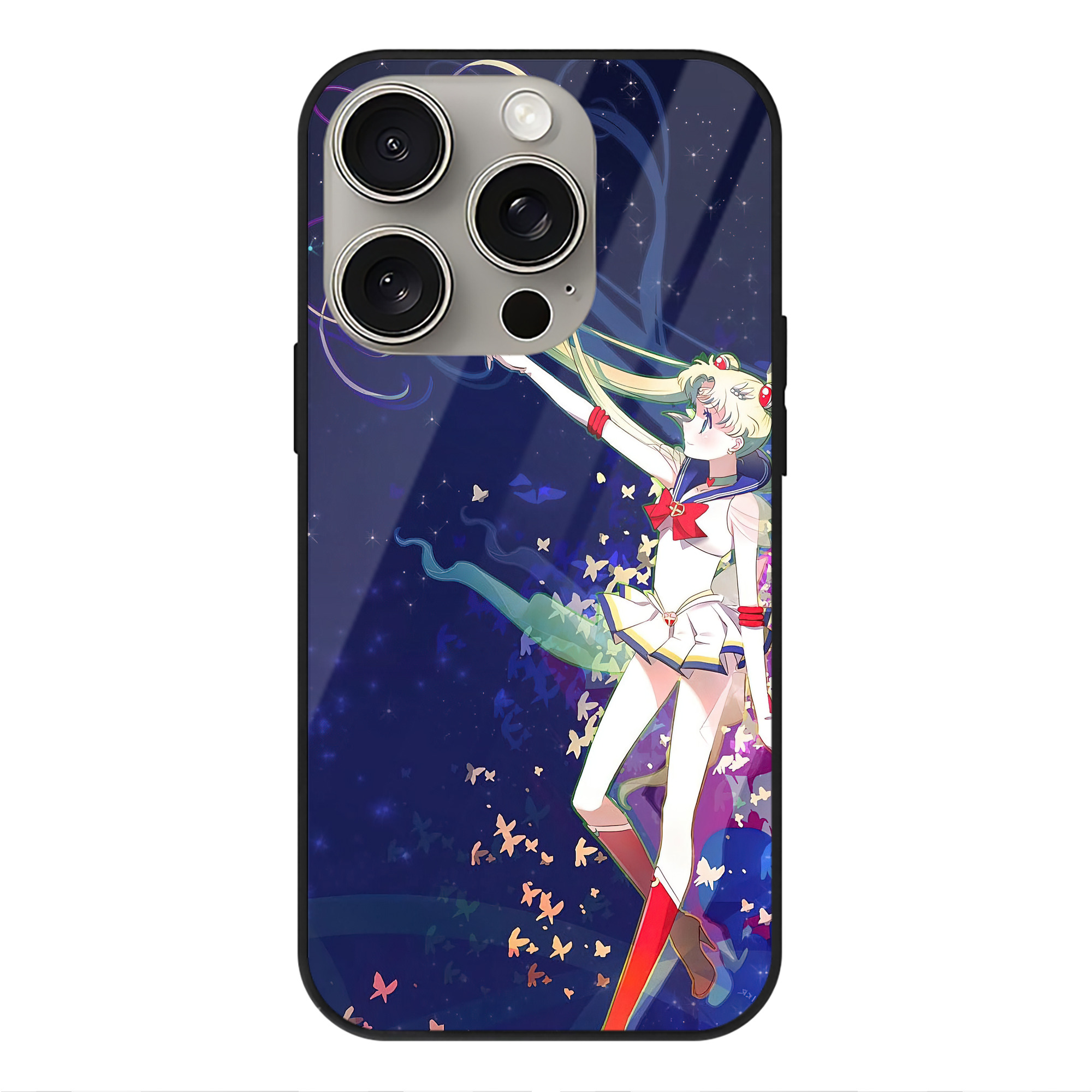 （画像用） 美少女戦士セーラームーン Sailor Moon 【iPhone15Pro対応】スマホケース 耐衝撃＆黄変防止 背面ガラス