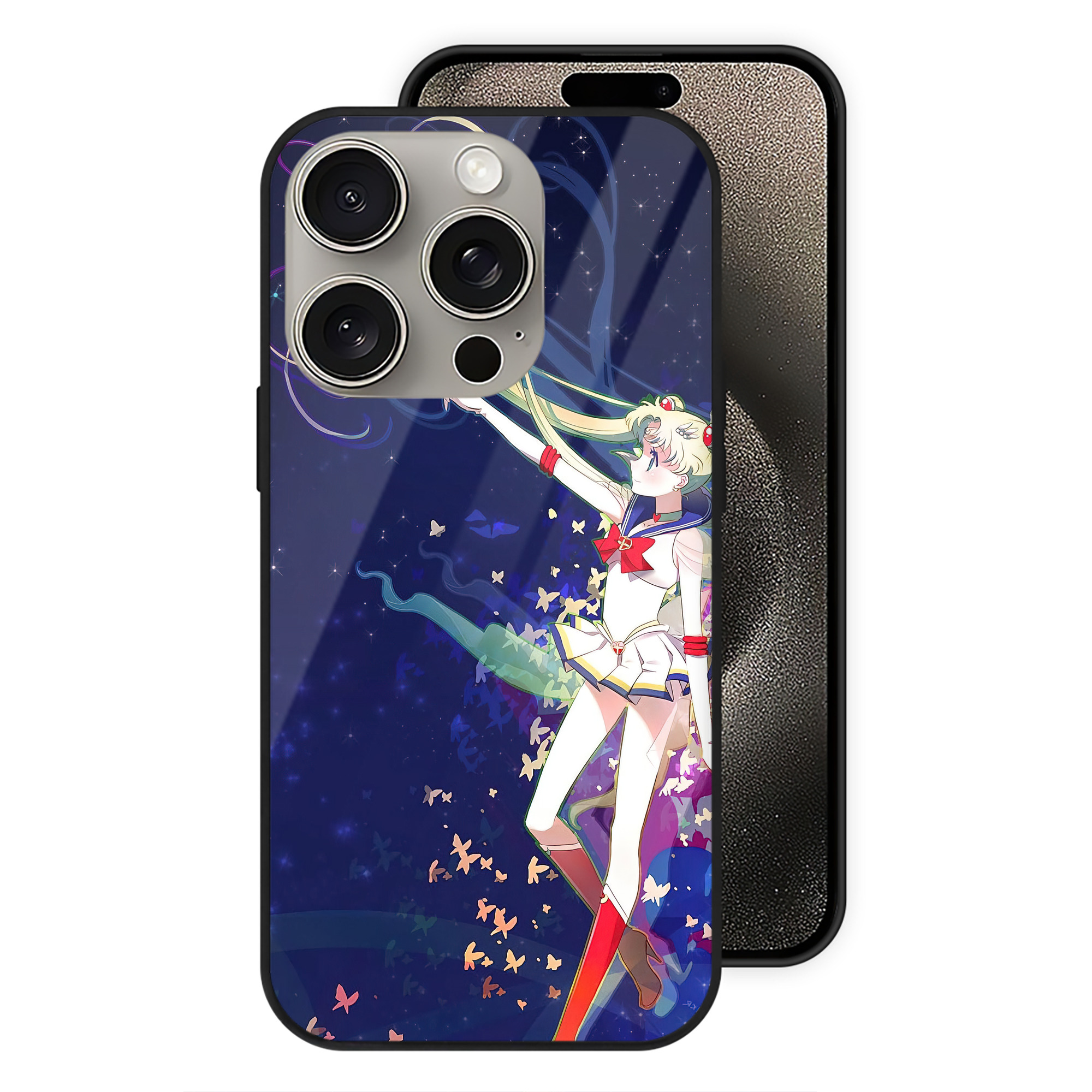 （画像用） 美少女戦士セーラームーン Sailor Moon 【iPhone15Pro対応】スマホケース 耐衝撃＆黄変防止 背面ガラス