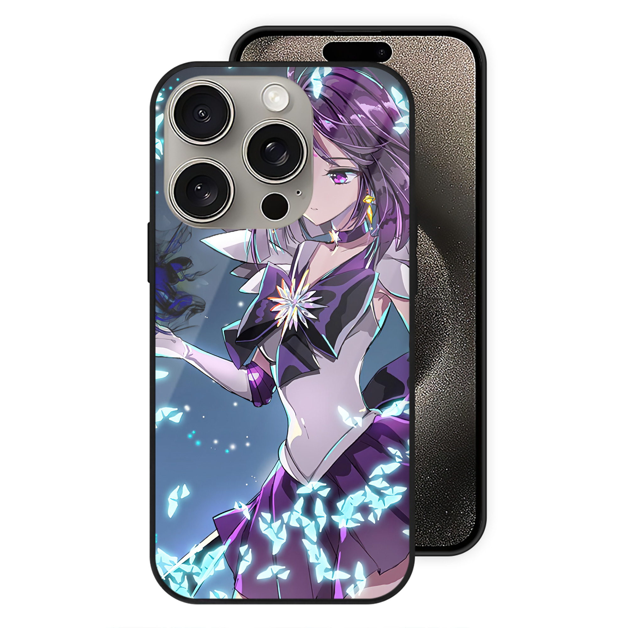 （画像用） 美少女戦士セーラームーン Sailor Moon 【iPhone15Pro対応】スマホケース 耐衝撃＆黄変防止 背面ガラス