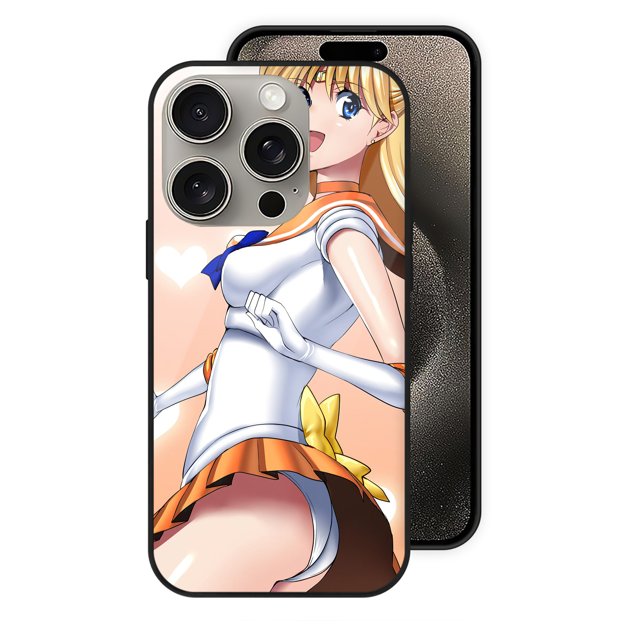 （画像用） 美少女戦士セーラームーン Sailor Moon 【iPhone15Pro対応】スマホケース 耐衝撃＆黄変防止 背面ガラス