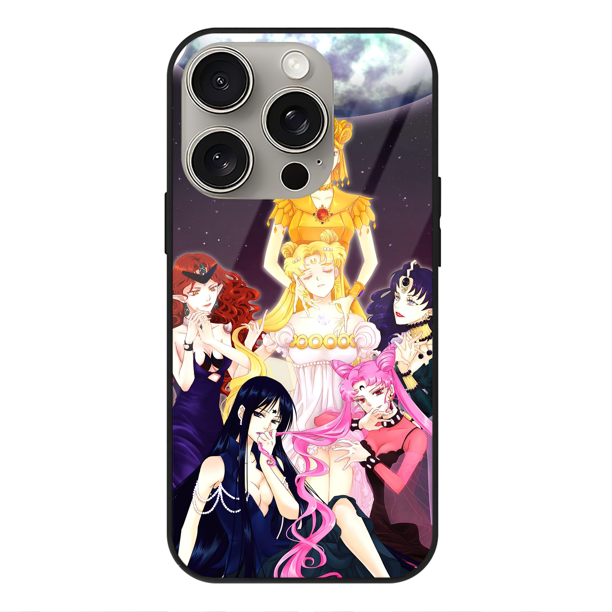 （画像用） 美少女戦士セーラームーン Sailor Moon 【iPhone15Pro対応】スマホケース 耐衝撃＆黄変防止 背面ガラス