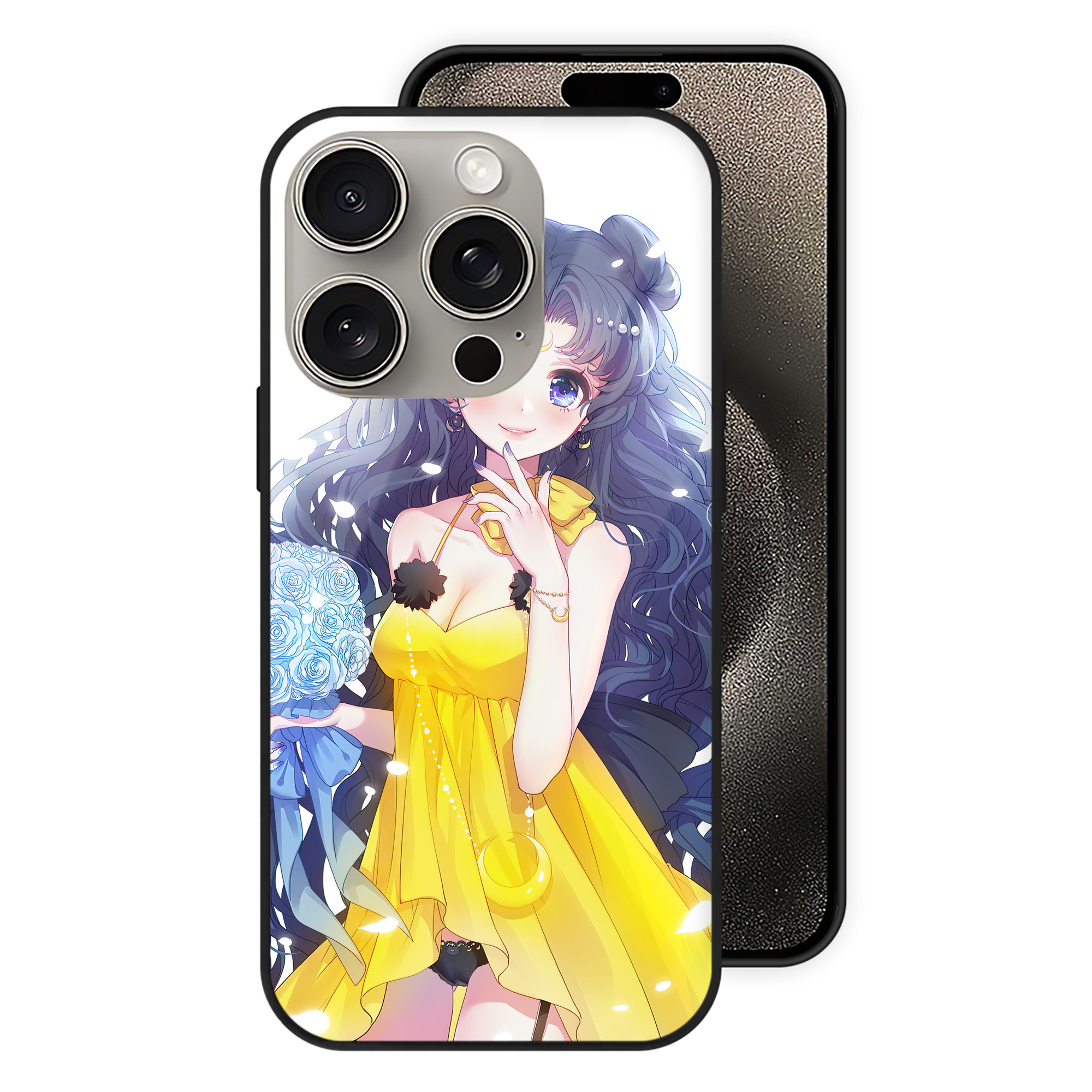 （画像用） 美少女戦士セーラームーン Sailor Moon 【iPhone15Pro対応】スマホケース 耐衝撃＆黄変防止 背面ガラス