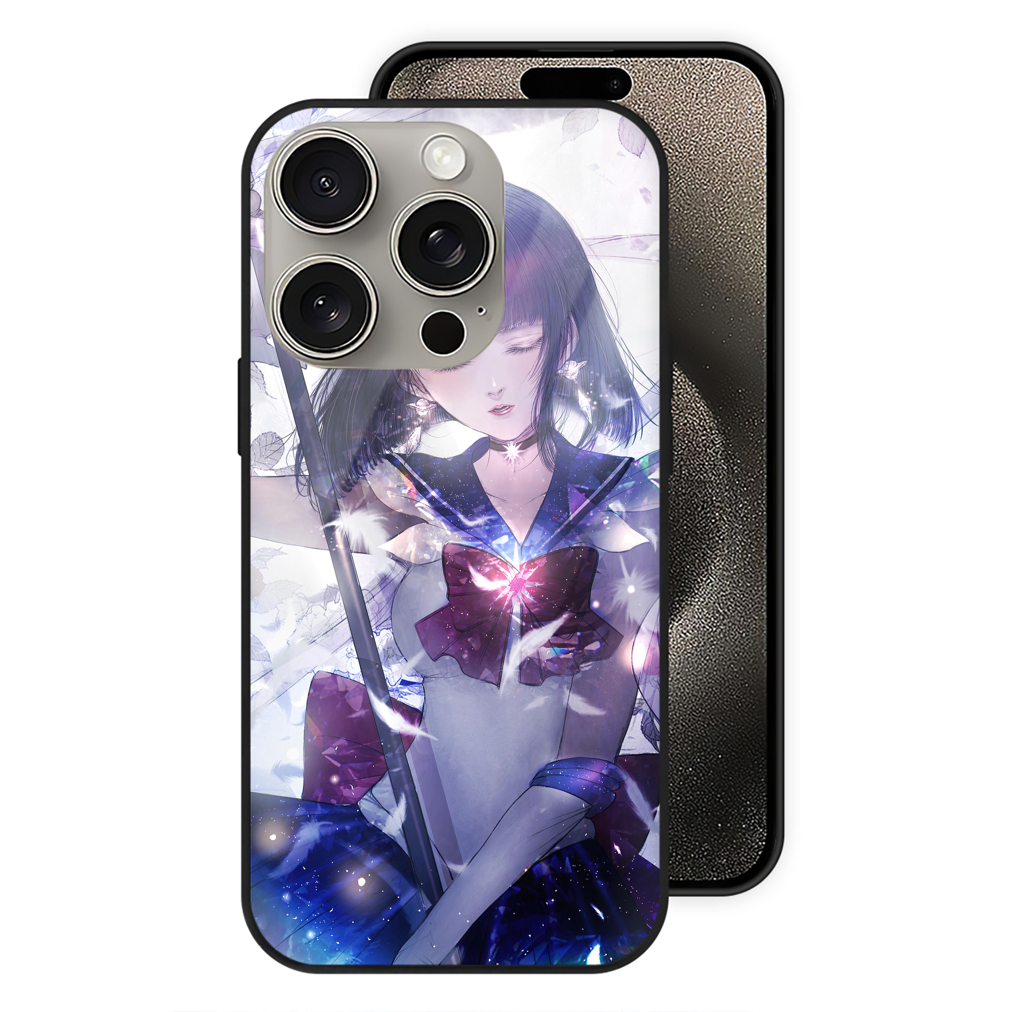 （画像用） 美少女戦士セーラームーン Sailor Moon 【iPhone15Pro対応】スマホケース 耐衝撃＆黄変防止 背面ガラス