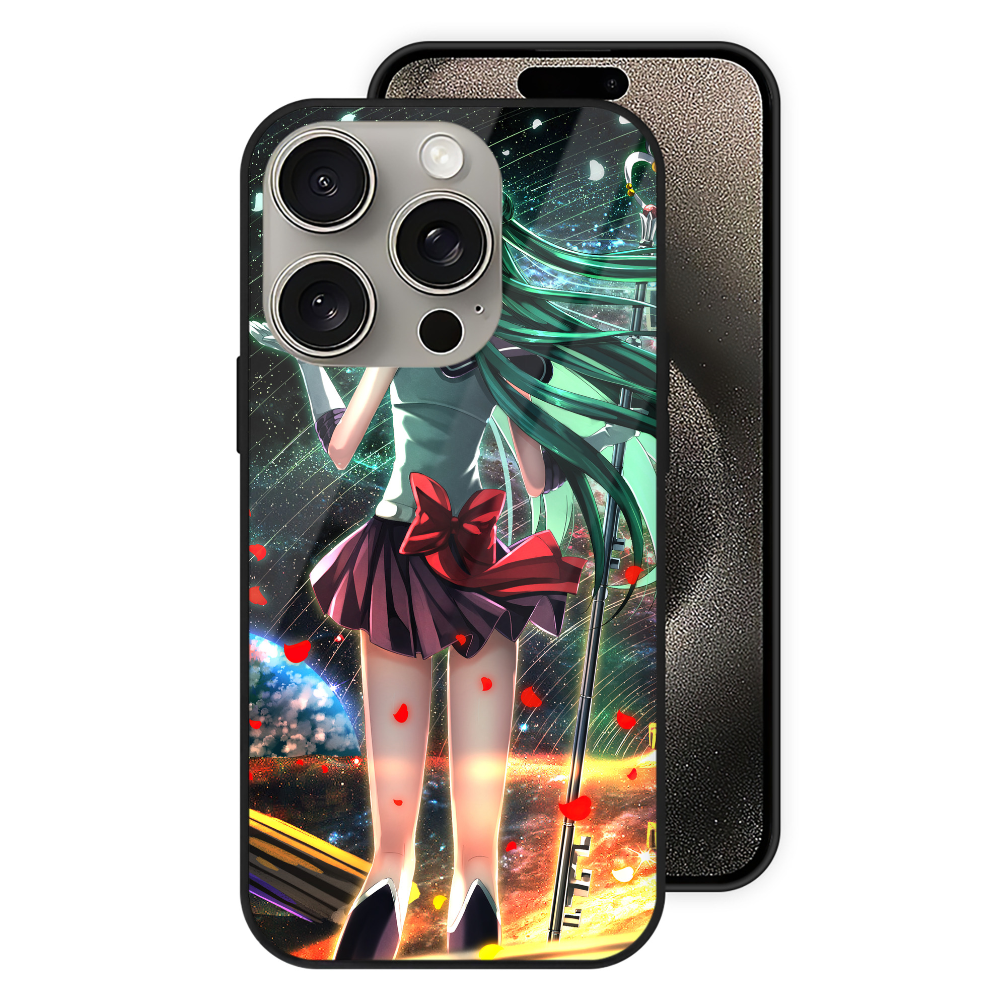 （画像用） 美少女戦士セーラームーン Sailor Moon 【iPhone15Pro対応】スマホケース 耐衝撃＆黄変防止 背面ガラス