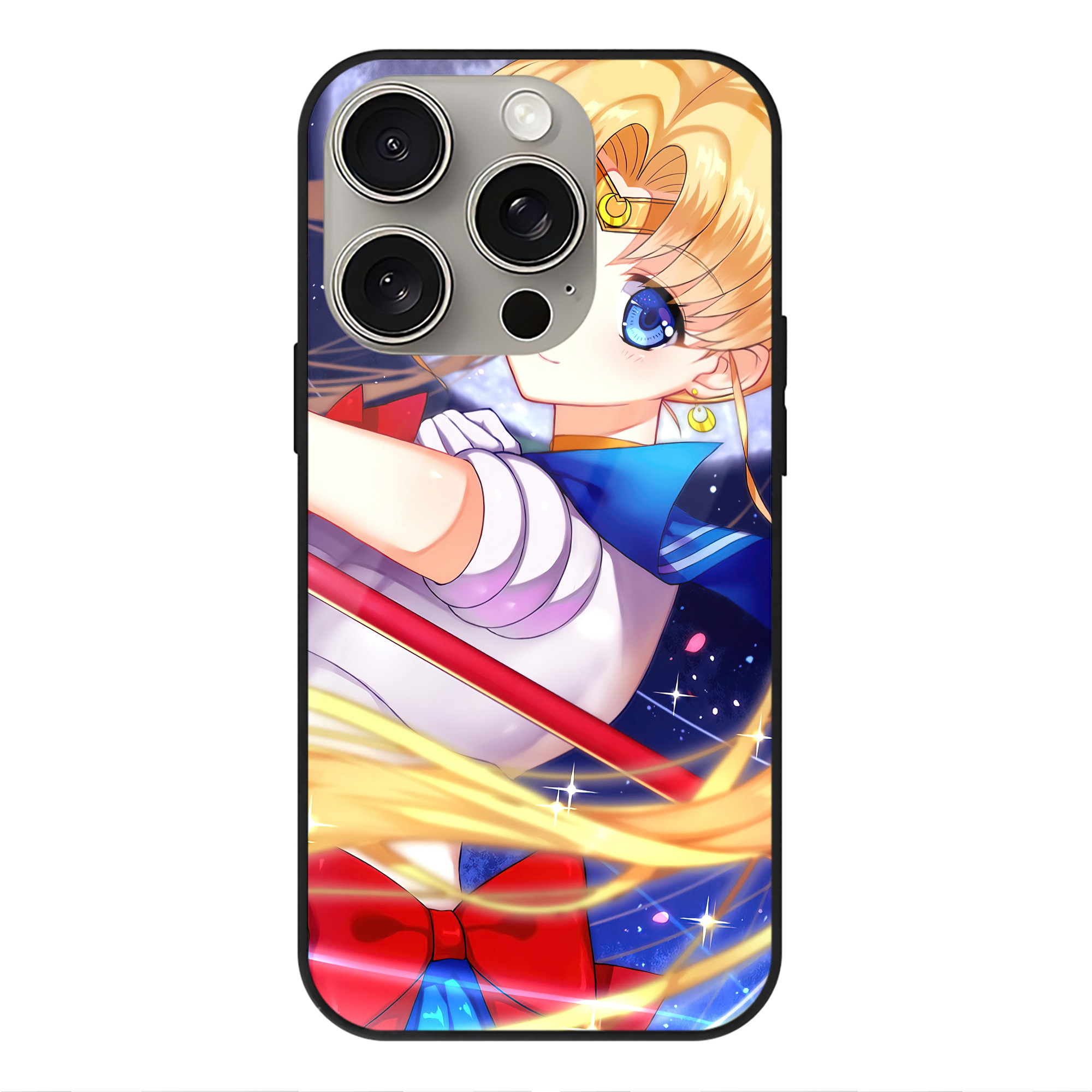 （画像用） 美少女戦士セーラームーン Sailor Moon 【iPhone15Pro対応】スマホケース 耐衝撃＆黄変防止 背面ガラス