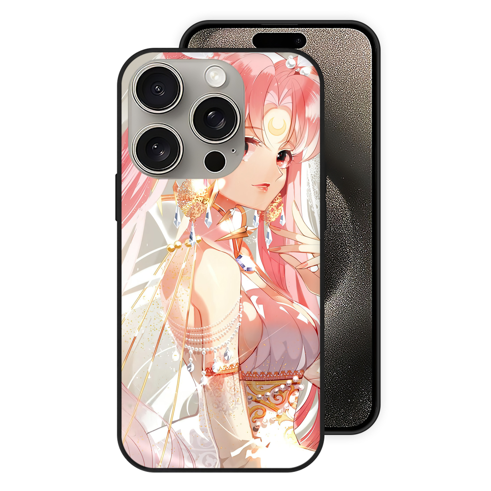 （画像用） 美少女戦士セーラームーン Sailor Moon 【iPhone15Pro対応】スマホケース 耐衝撃＆黄変防止 背面ガラス