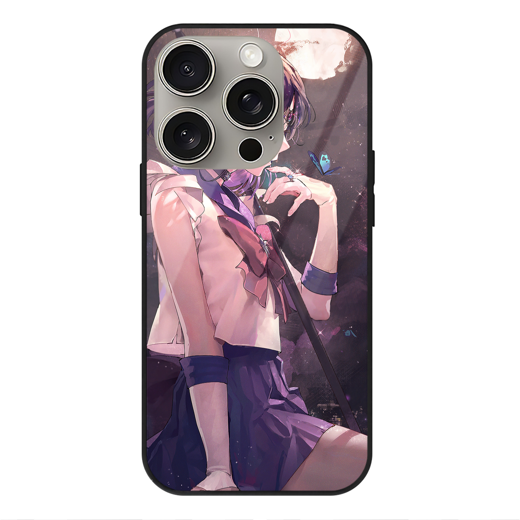 （画像用） 美少女戦士セーラームーン Sailor Moon 【iPhone15Pro対応】スマホケース 耐衝撃＆黄変防止 背面ガラス