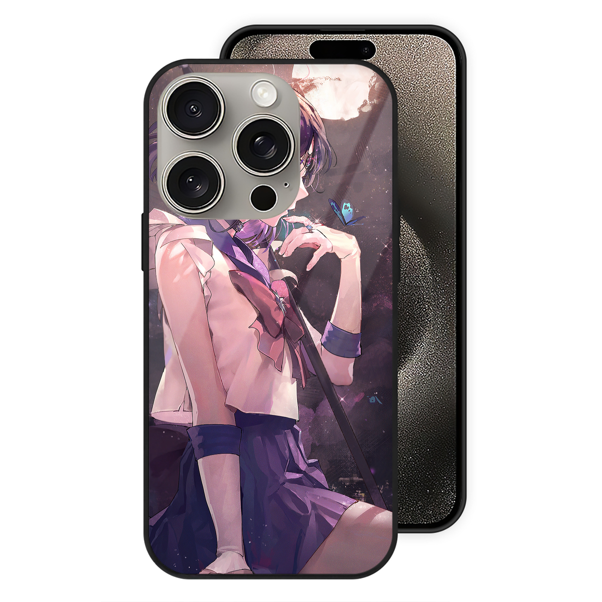 （画像用） 美少女戦士セーラームーン Sailor Moon 【iPhone15Pro対応】スマホケース 耐衝撃＆黄変防止 背面ガラス