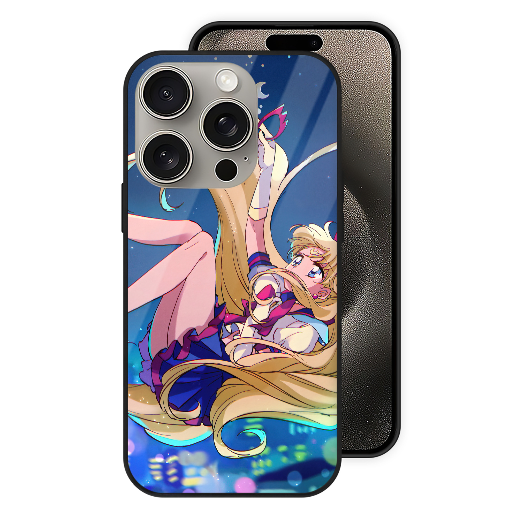 （画像用） 美少女戦士セーラームーン Sailor Moon 【iPhone15Pro対応】スマホケース 耐衝撃＆黄変防止 背面ガラス