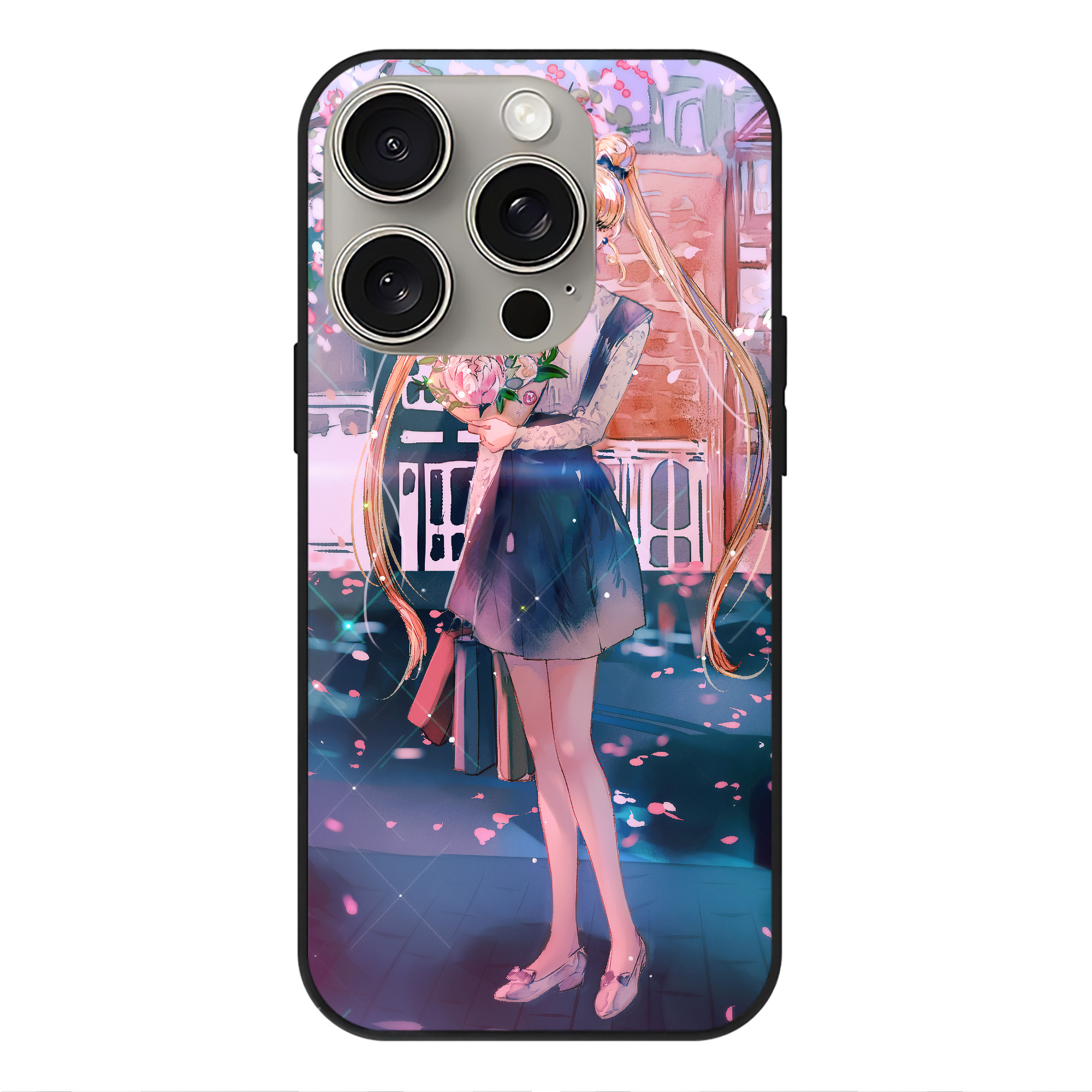 （画像用） 美少女戦士セーラームーン Sailor Moon 【iPhone15Pro対応】スマホケース 耐衝撃＆黄変防止 背面ガラス