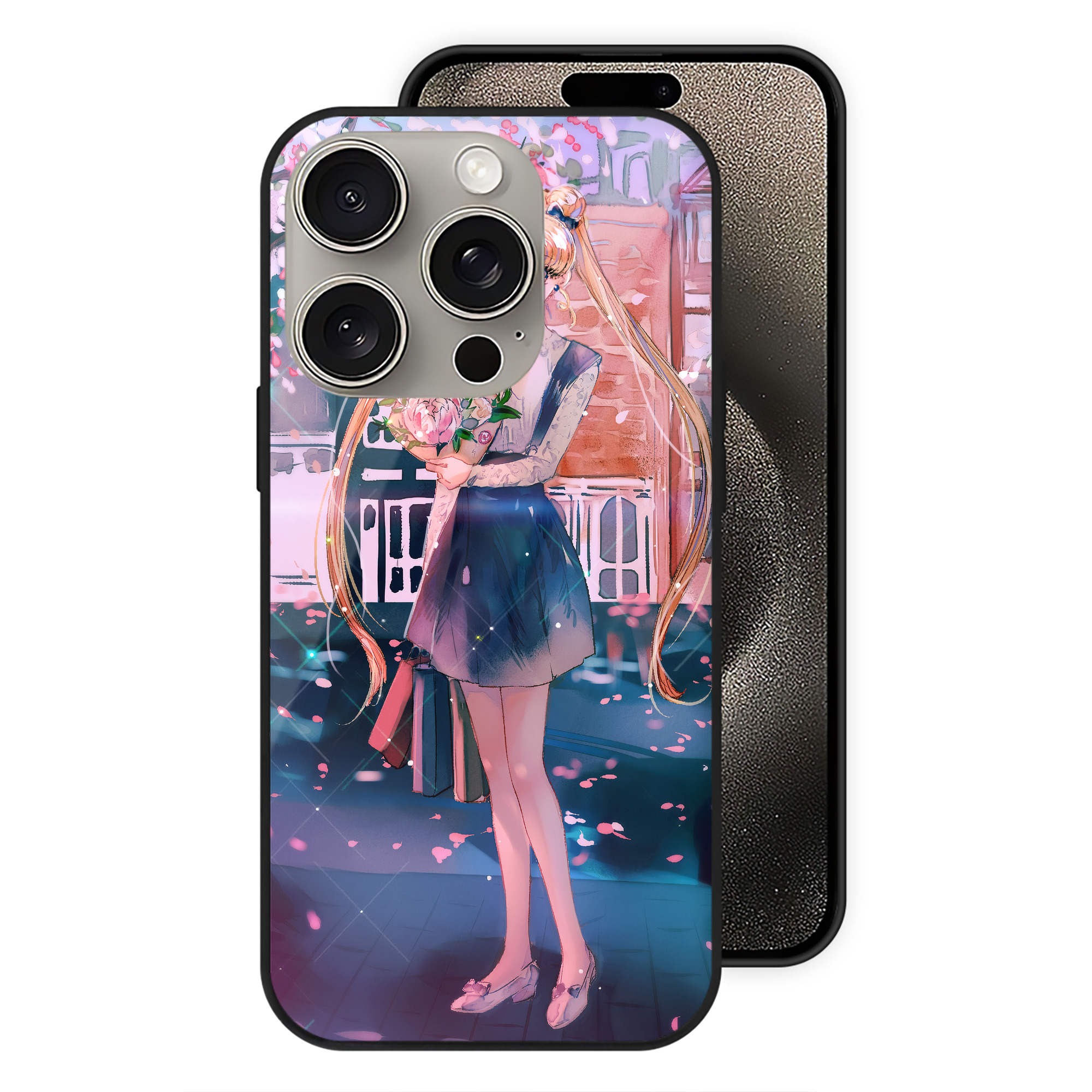 （画像用） 美少女戦士セーラームーン Sailor Moon 【iPhone15Pro対応】スマホケース 耐衝撃＆黄変防止 背面ガラス