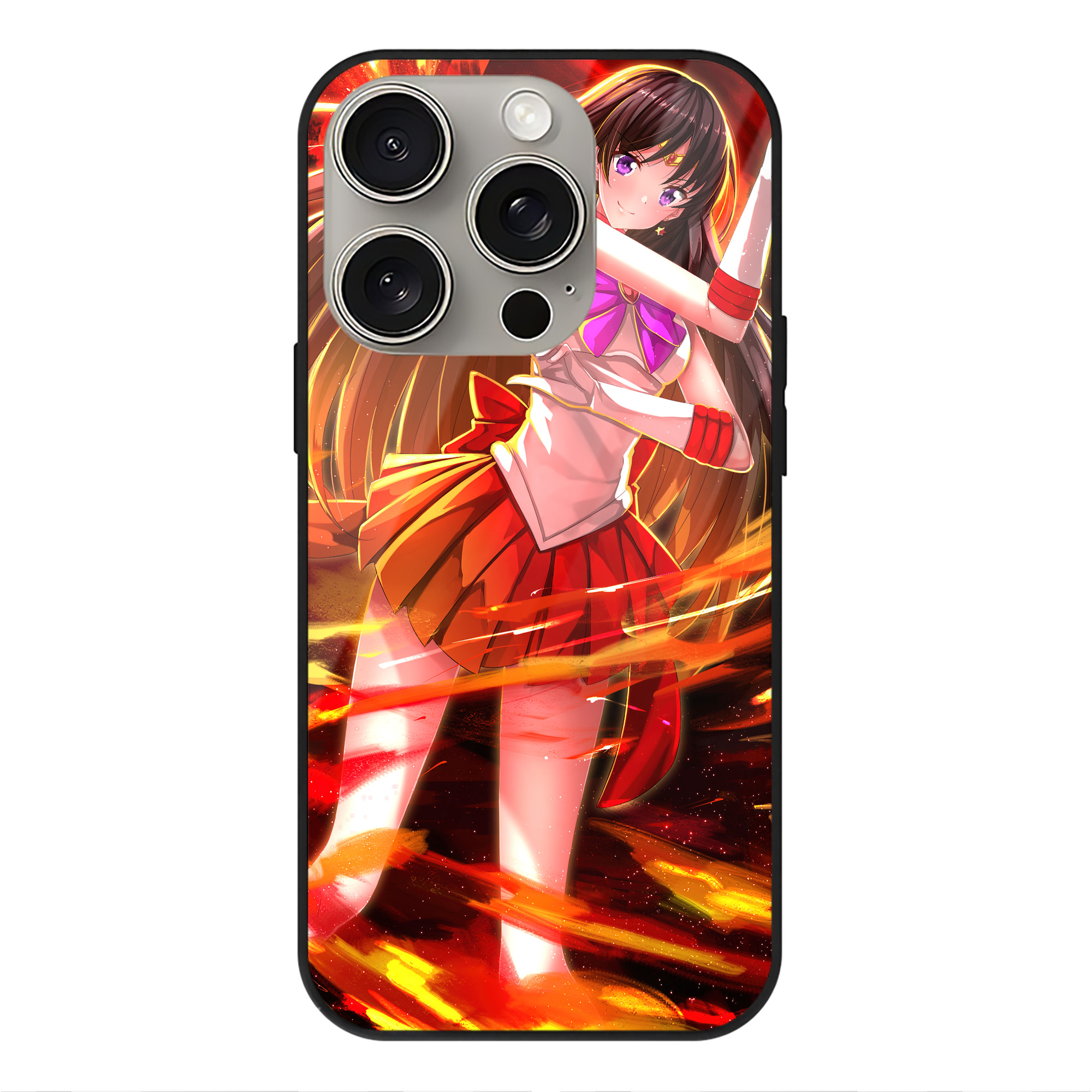 （画像用） 美少女戦士セーラームーン Sailor Moon 【iPhone15Pro対応】スマホケース 耐衝撃＆黄変防止 背面ガラス