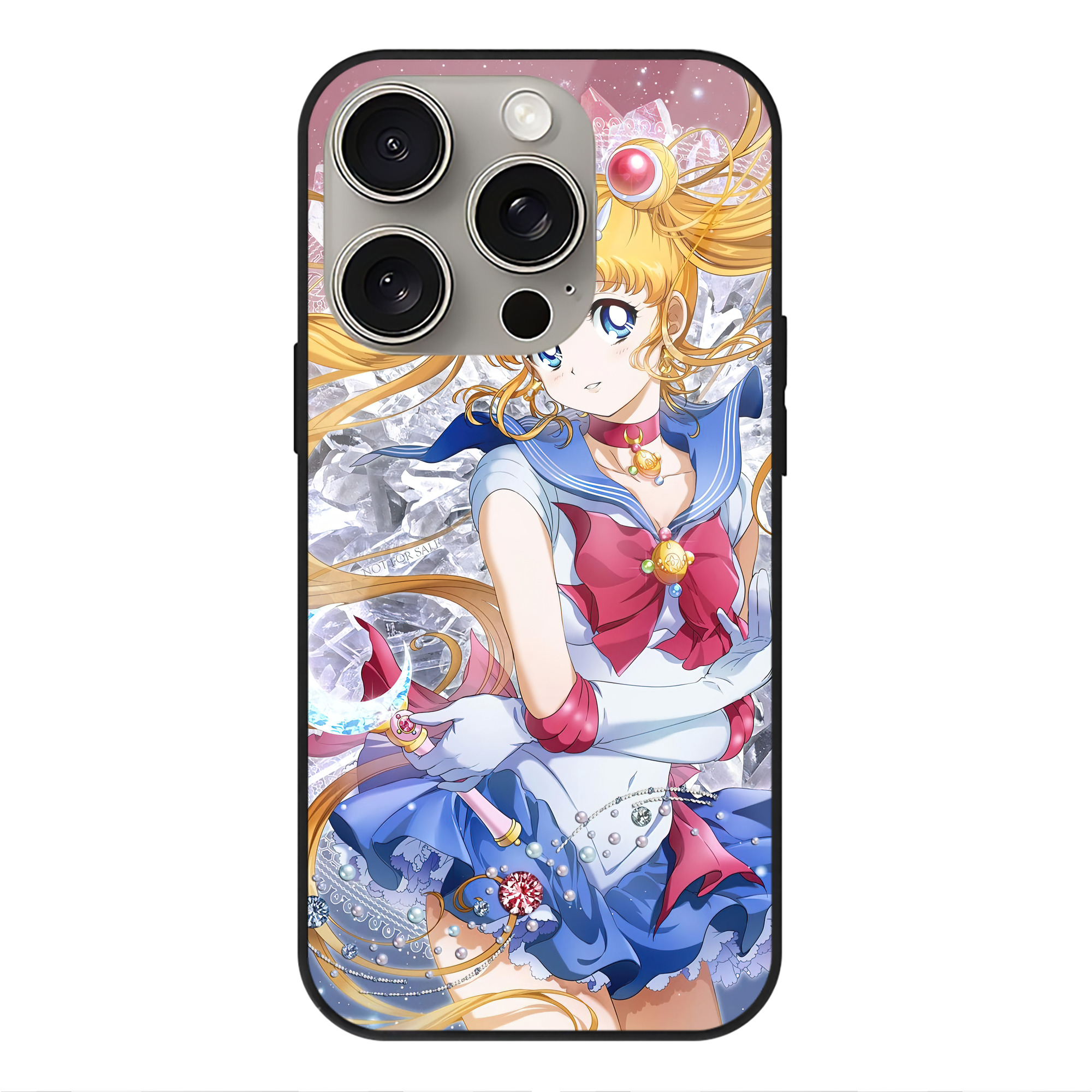 （画像用） 美少女戦士セーラームーン Sailor Moon 【iPhone15Pro対応】スマホケース 耐衝撃＆黄変防止 背面ガラス