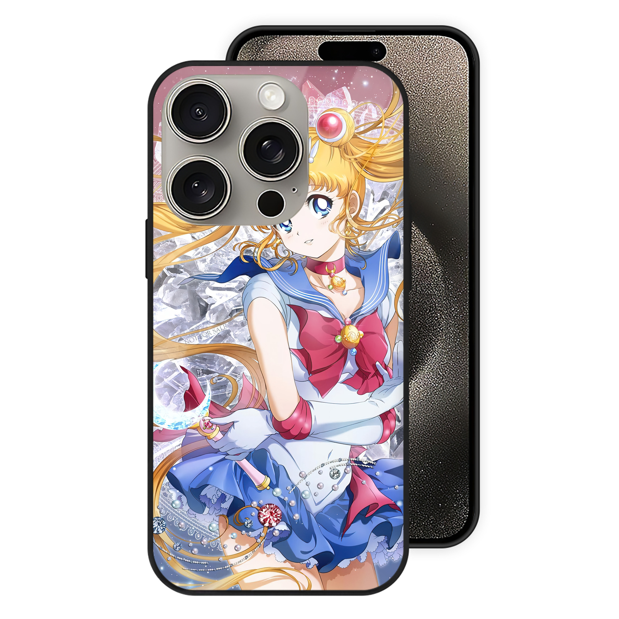 （画像用） 美少女戦士セーラームーン Sailor Moon 【iPhone15Pro対応】スマホケース 耐衝撃＆黄変防止 背面ガラス