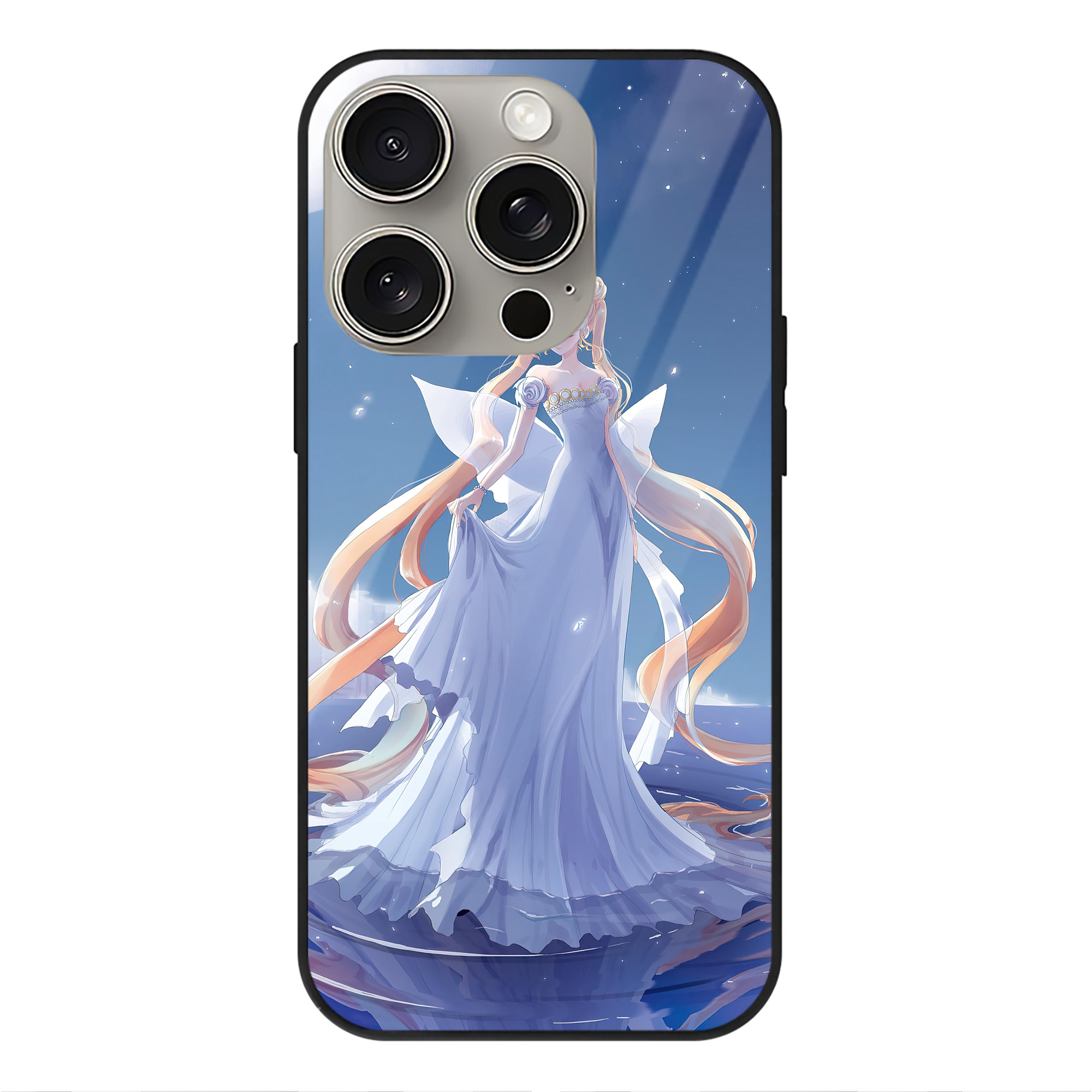 （画像用） 美少女戦士セーラームーン Sailor Moon 【iPhone15Pro対応】スマホケース 耐衝撃＆黄変防止 背面ガラス