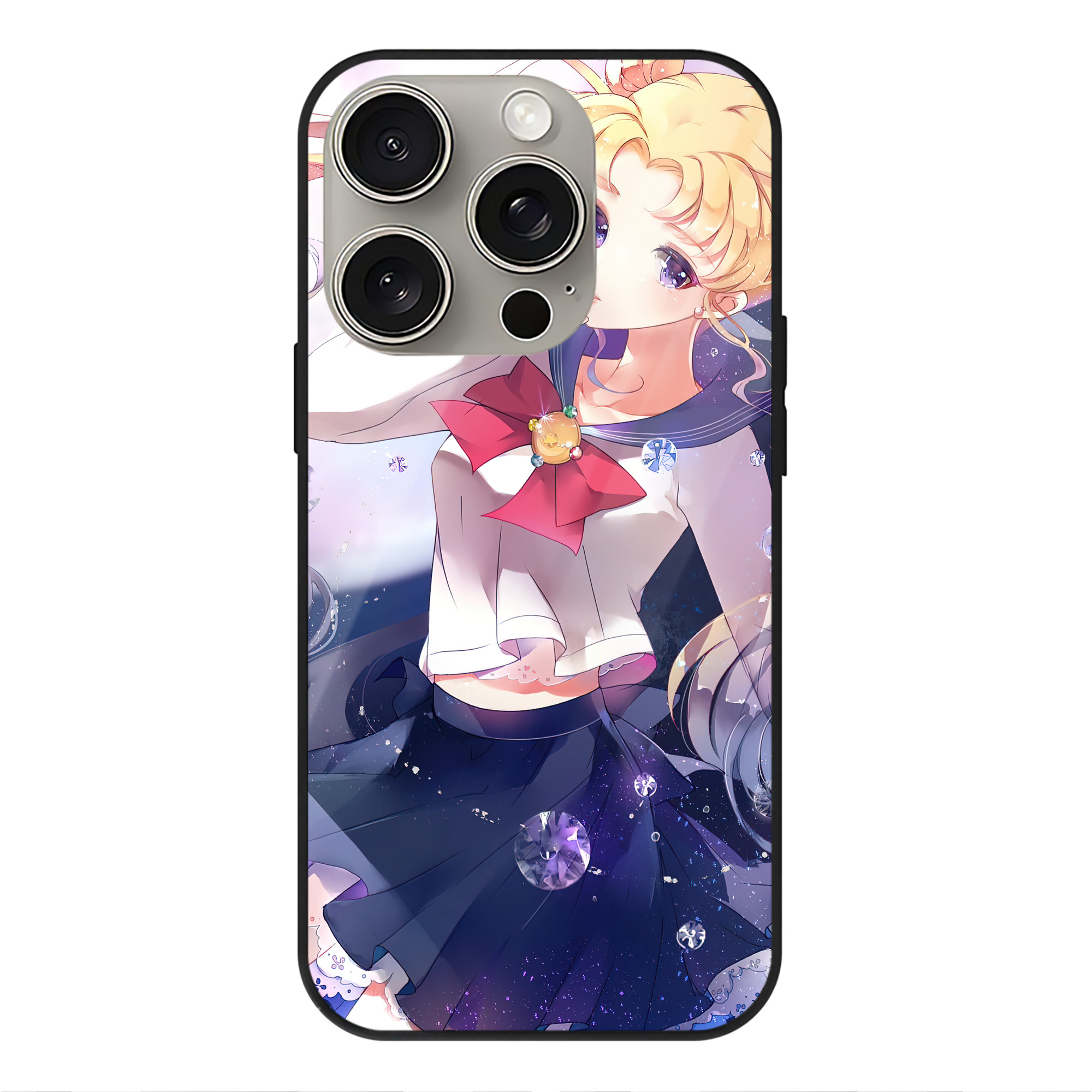 （画像用） 美少女戦士セーラームーン Sailor Moon 【iPhone15Pro対応】スマホケース 耐衝撃＆黄変防止 背面ガラス