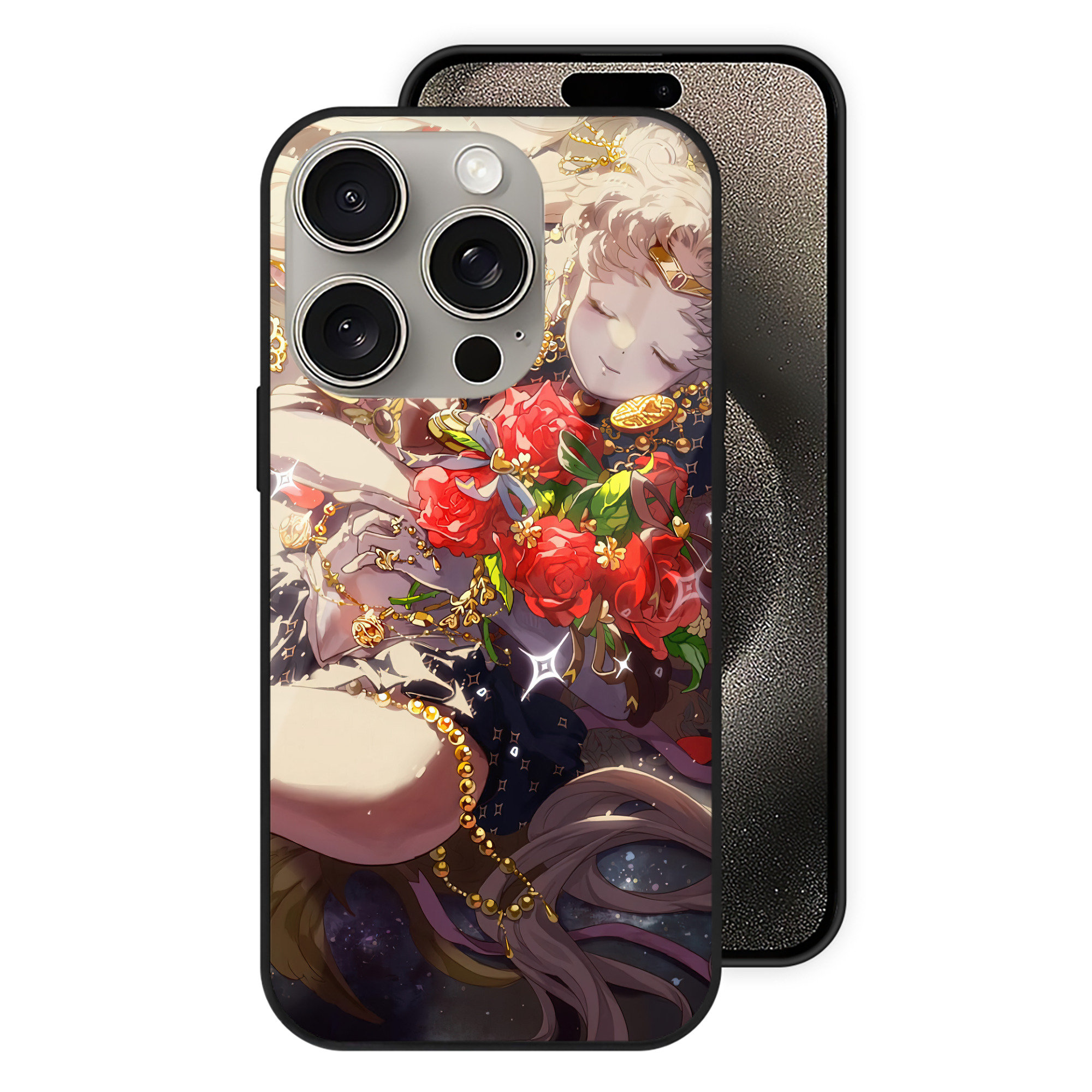 （画像用） 美少女戦士セーラームーン Sailor Moon 【iPhone15Pro対応】スマホケース 耐衝撃＆黄変防止 背面ガラス
