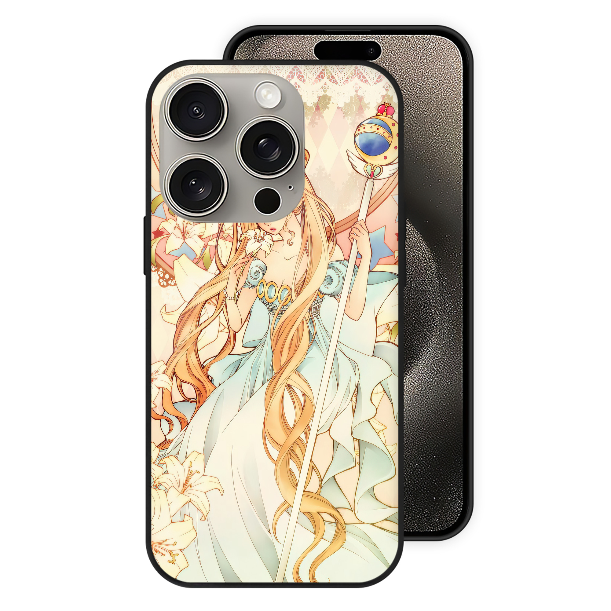 （画像用） 美少女戦士セーラームーン Sailor Moon 【iPhone15Pro対応】スマホケース 耐衝撃＆黄変防止 背面ガラス
