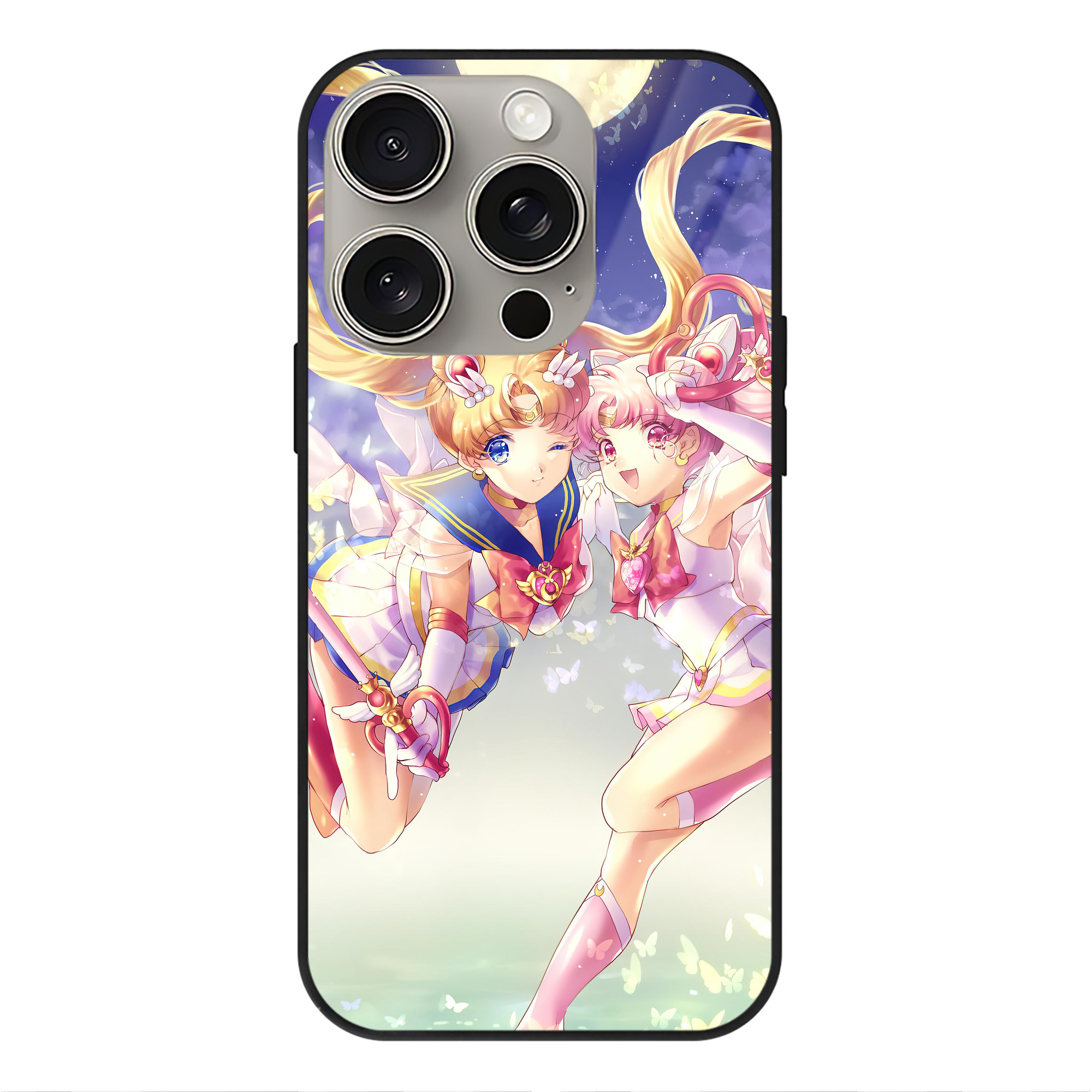 （画像用） 美少女戦士セーラームーン Sailor Moon 【iPhone15Pro対応】スマホケース 耐衝撃＆黄変防止 背面ガラス