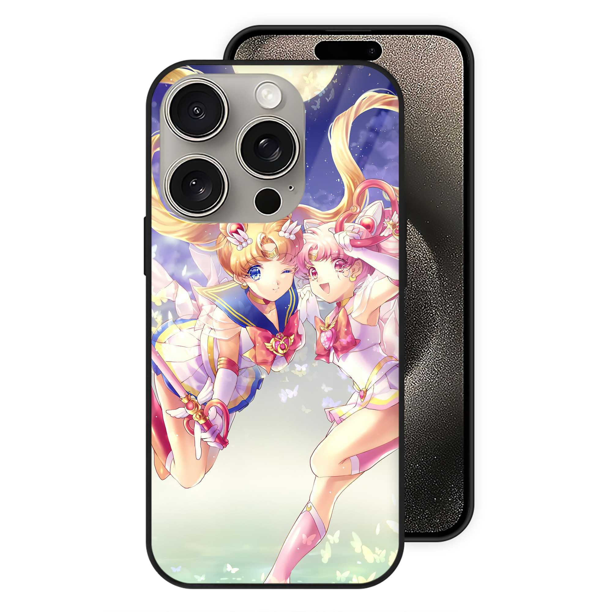 （画像用） 美少女戦士セーラームーン Sailor Moon 【iPhone15Pro対応】スマホケース 耐衝撃＆黄変防止 背面ガラス
