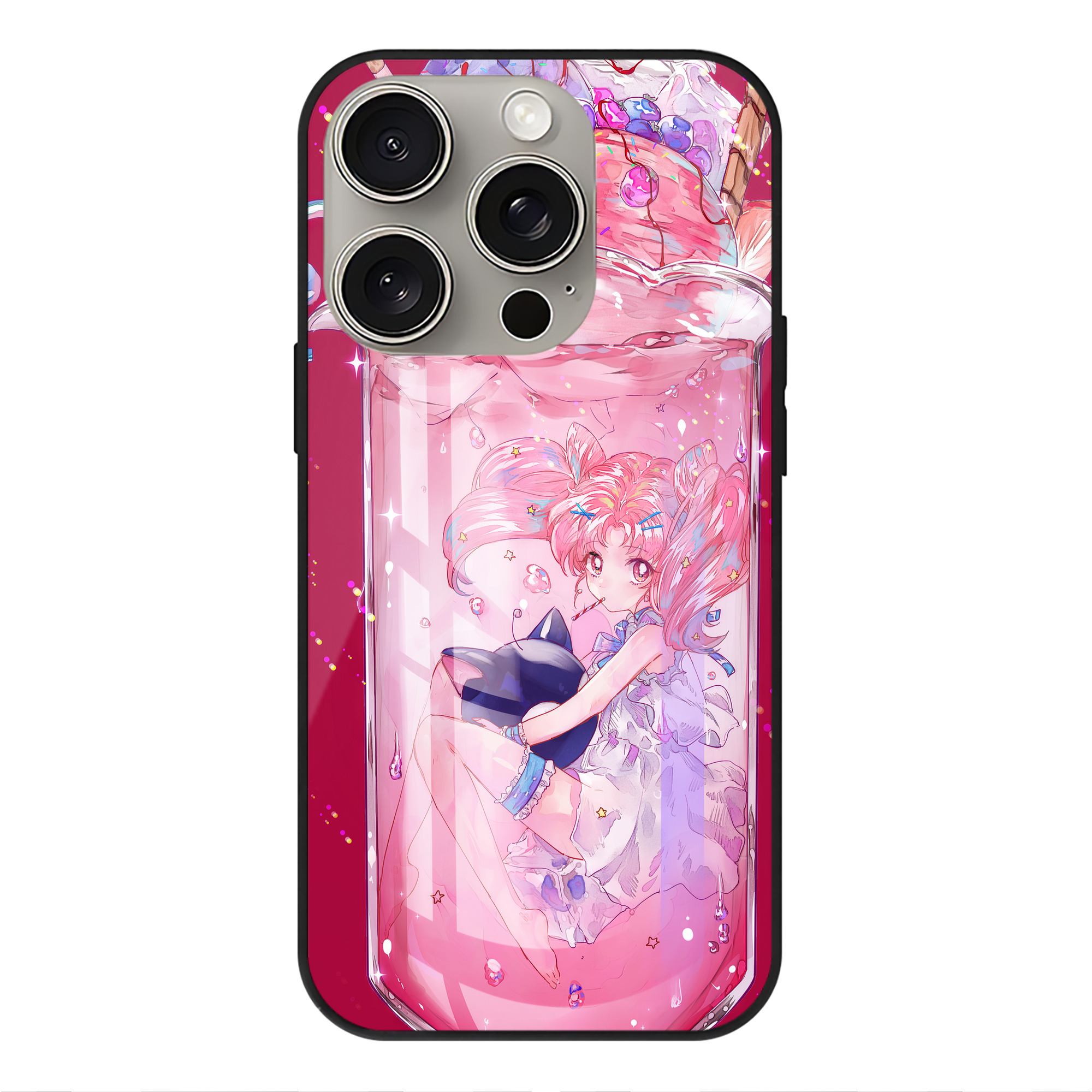 （画像用） 美少女戦士セーラームーン Sailor Moon 【iPhone15Pro対応】スマホケース 耐衝撃＆黄変防止 背面ガラス