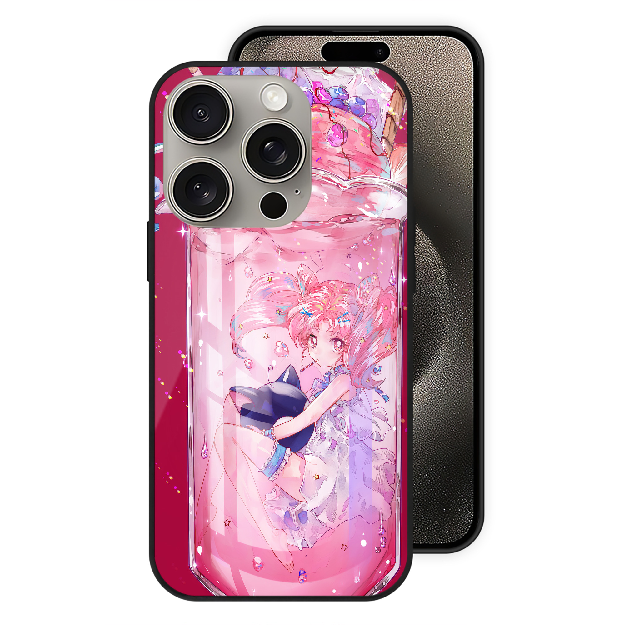 （画像用） 美少女戦士セーラームーン Sailor Moon 【iPhone15Pro対応】スマホケース 耐衝撃＆黄変防止 背面ガラス