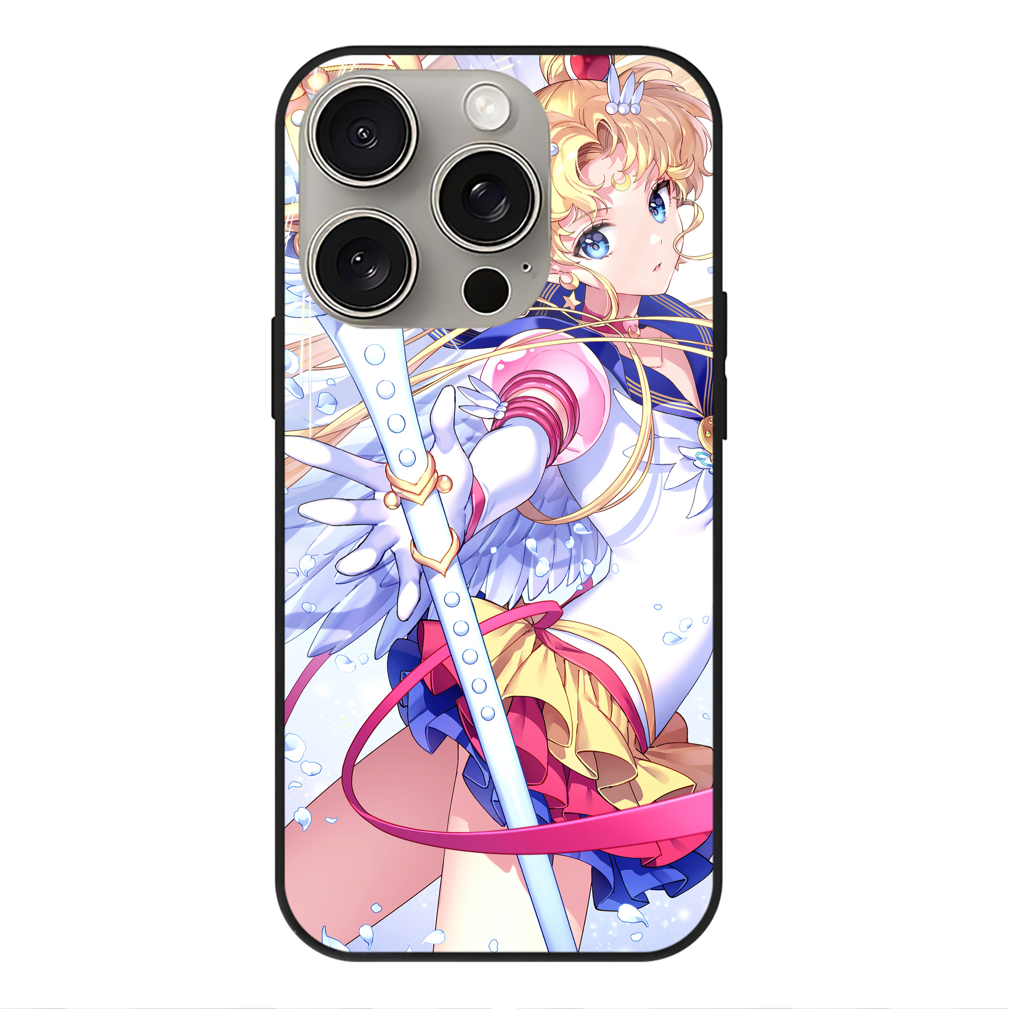 （画像用） 美少女戦士セーラームーン Sailor Moon 【iPhone15Pro対応】スマホケース 耐衝撃＆黄変防止 背面ガラス
