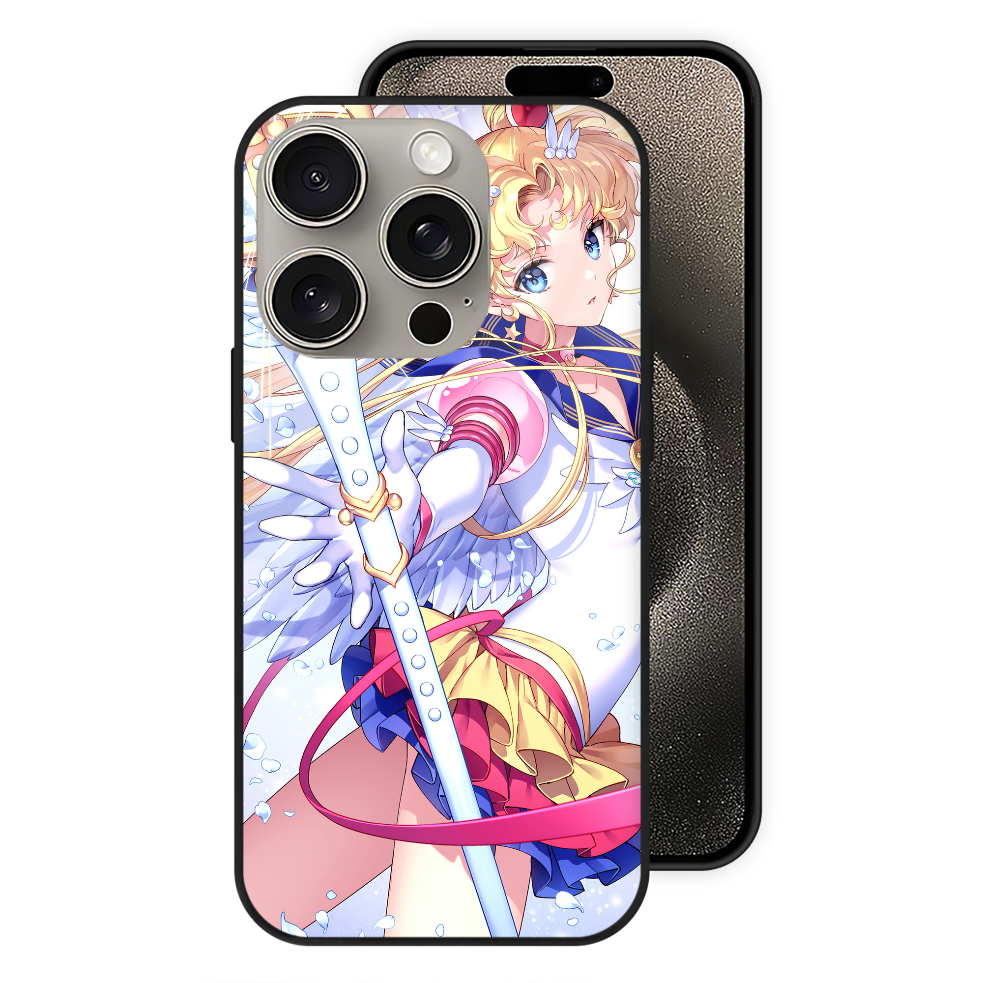（画像用） 美少女戦士セーラームーン Sailor Moon 【iPhone15Pro対応】スマホケース 耐衝撃＆黄変防止 背面ガラス