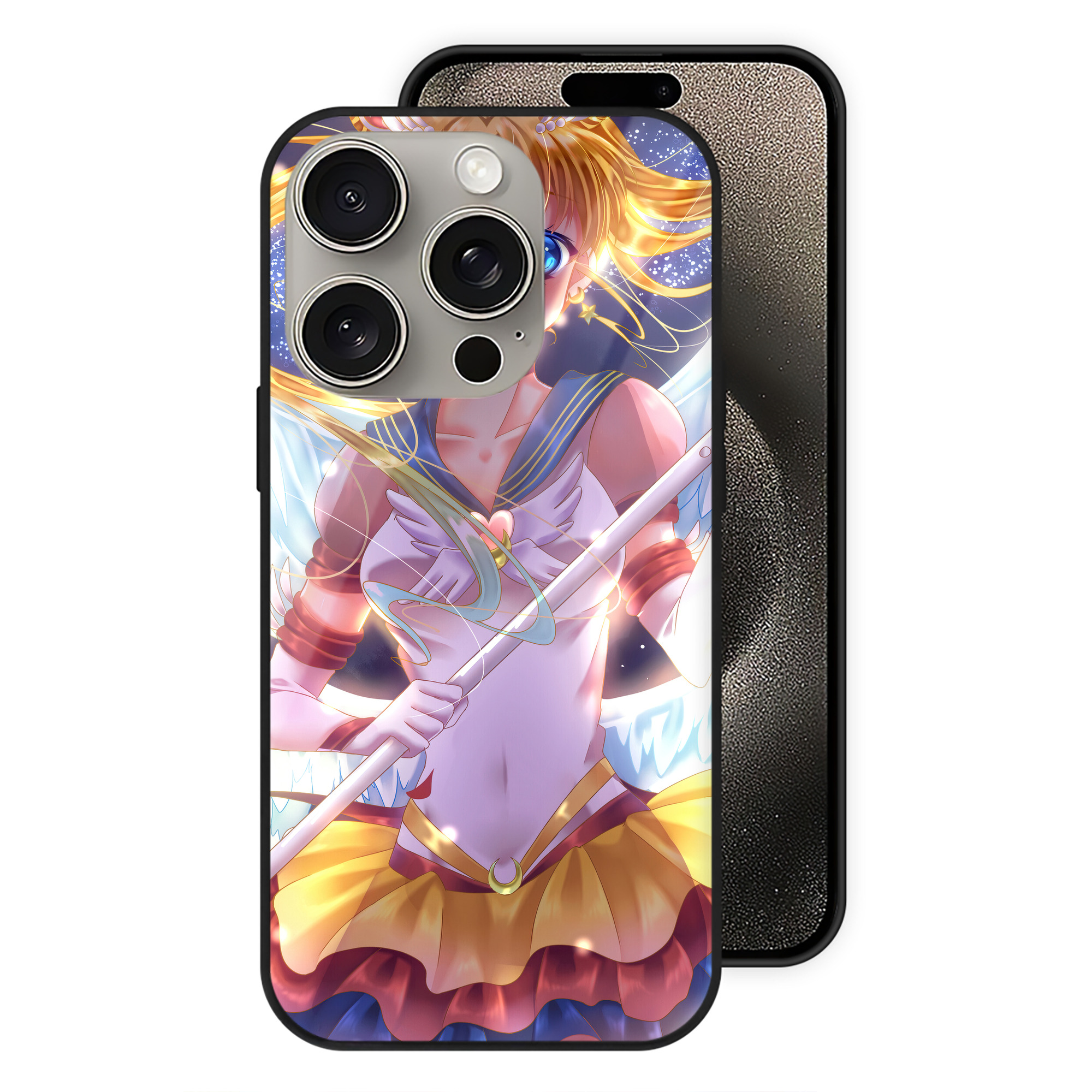 （画像用） 美少女戦士セーラームーン Sailor Moon 【iPhone15Pro対応】スマホケース 耐衝撃＆黄変防止 背面ガラス