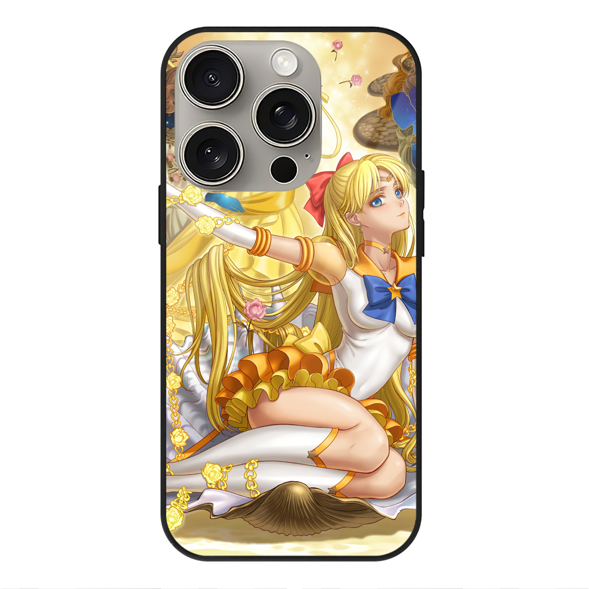 （画像用） 美少女戦士セーラームーン Sailor Moon 【iPhone15Pro対応】スマホケース 耐衝撃＆黄変防止 背面ガラス