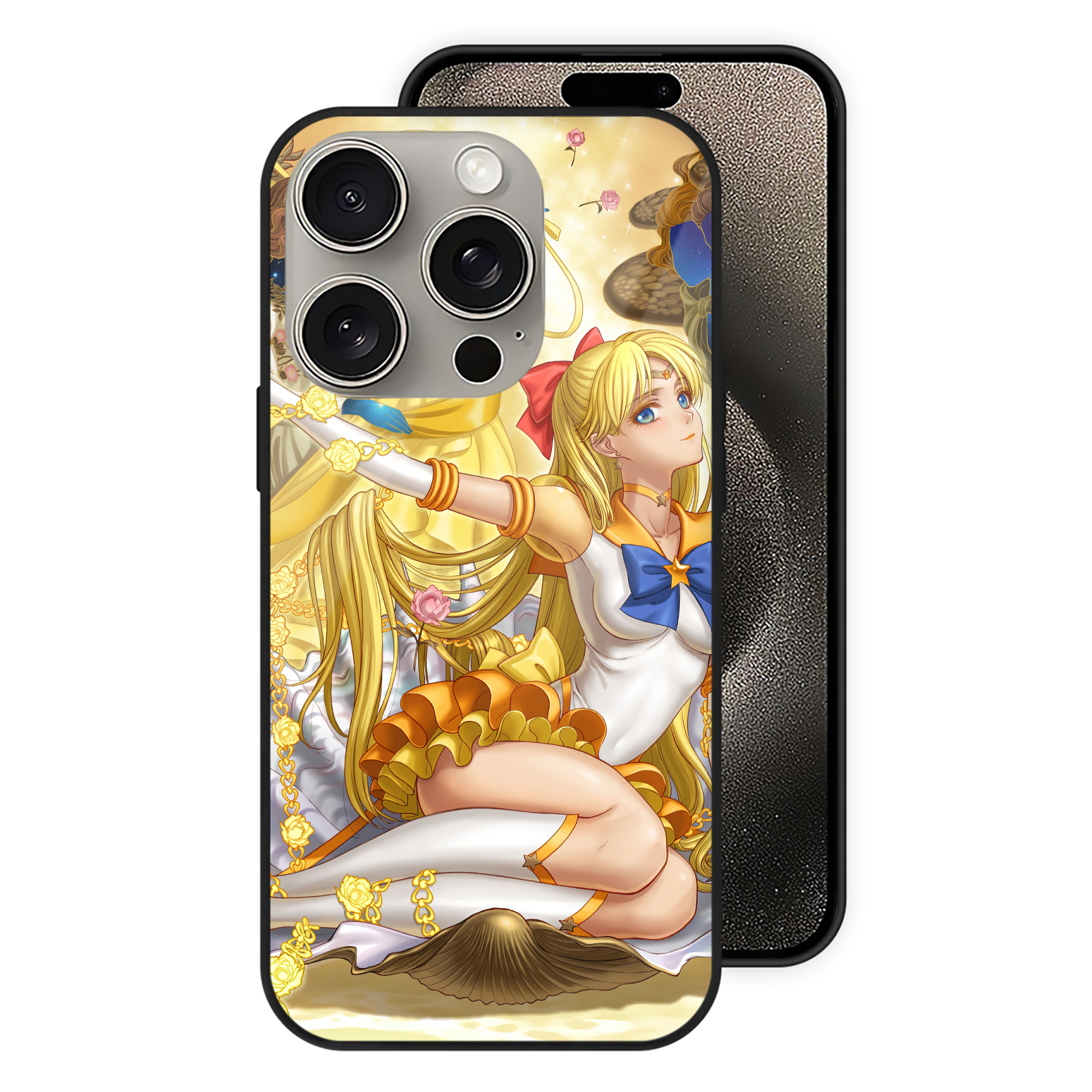 （画像用） 美少女戦士セーラームーン Sailor Moon 【iPhone15Pro対応】スマホケース 耐衝撃＆黄変防止 背面ガラス