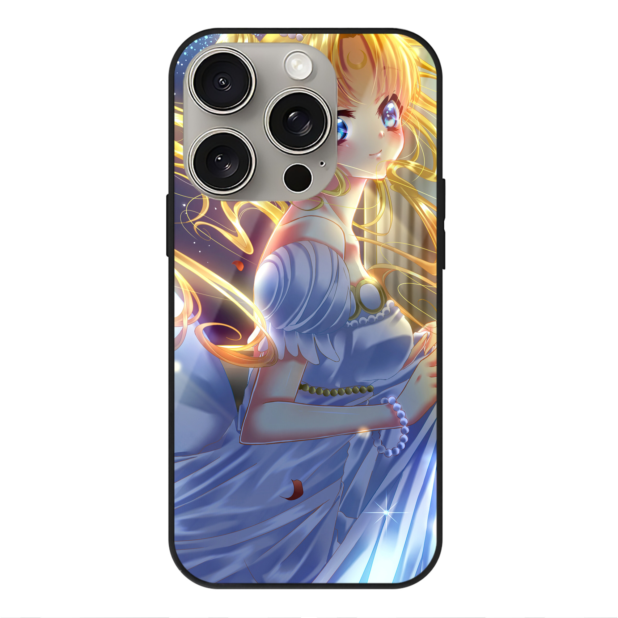 （画像用） 美少女戦士セーラームーン Sailor Moon 【iPhone15Pro対応】スマホケース 耐衝撃＆黄変防止 背面ガラス