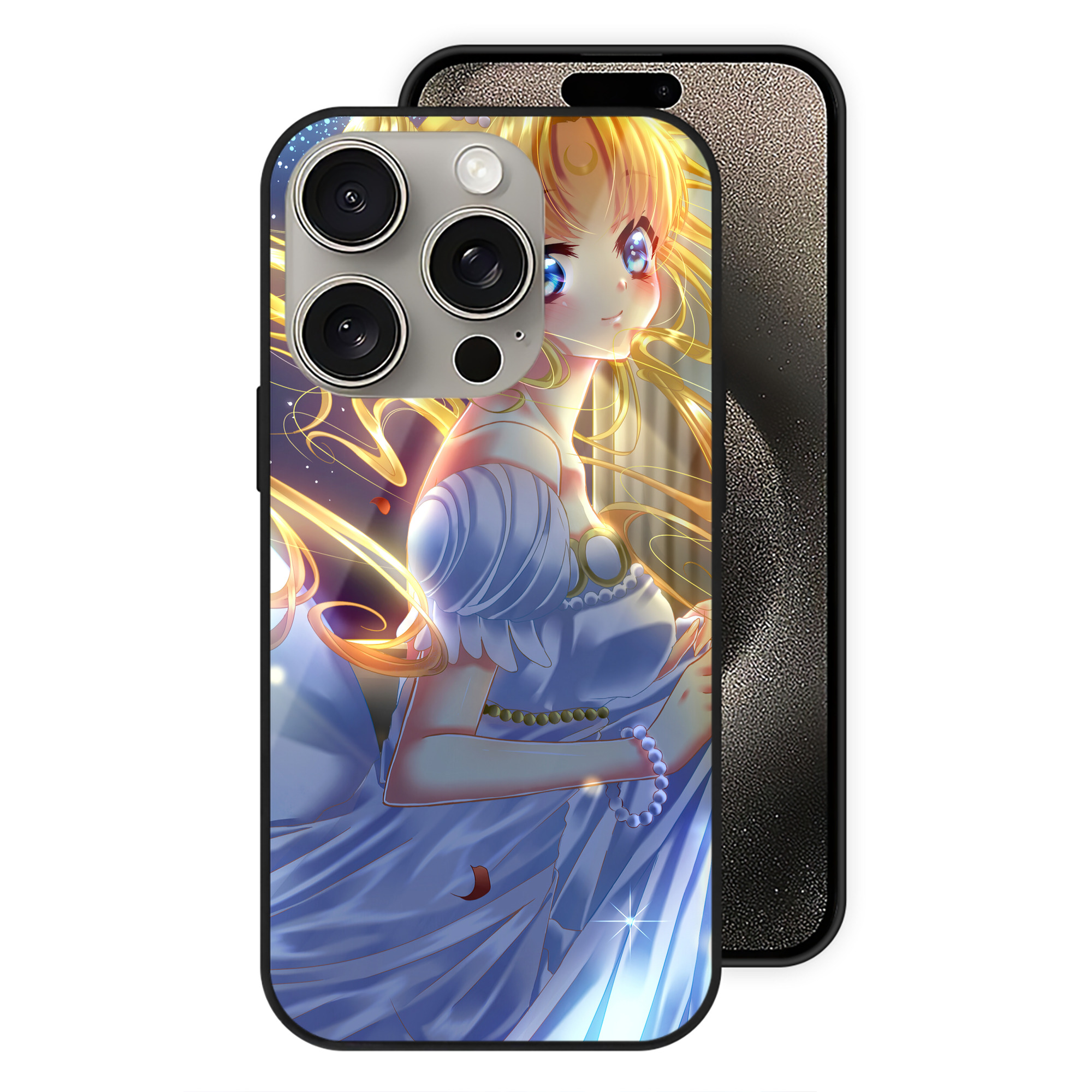 （画像用） 美少女戦士セーラームーン Sailor Moon 【iPhone15Pro対応】スマホケース 耐衝撃＆黄変防止 背面ガラス