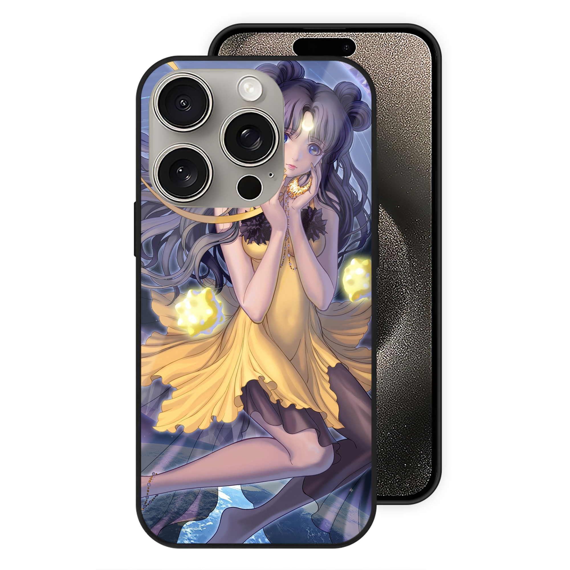 （画像用） 美少女戦士セーラームーン Sailor Moon 【iPhone15Pro対応】スマホケース 耐衝撃＆黄変防止 背面ガラス