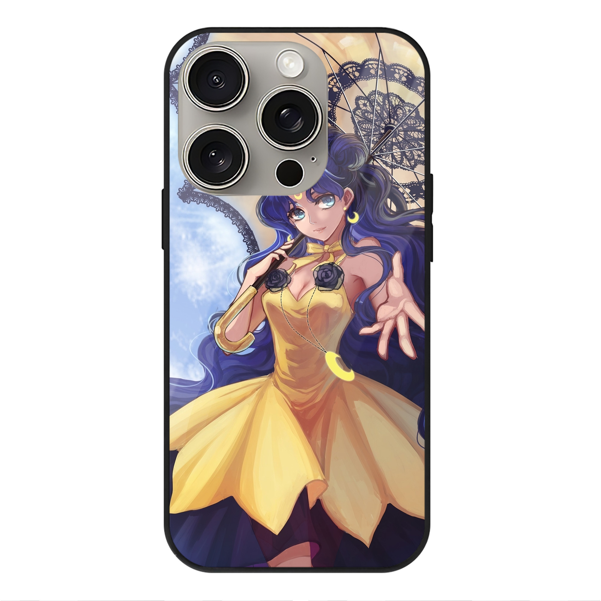 （画像用） 美少女戦士セーラームーン Sailor Moon 【iPhone15Pro対応】スマホケース 耐衝撃＆黄変防止 背面ガラス