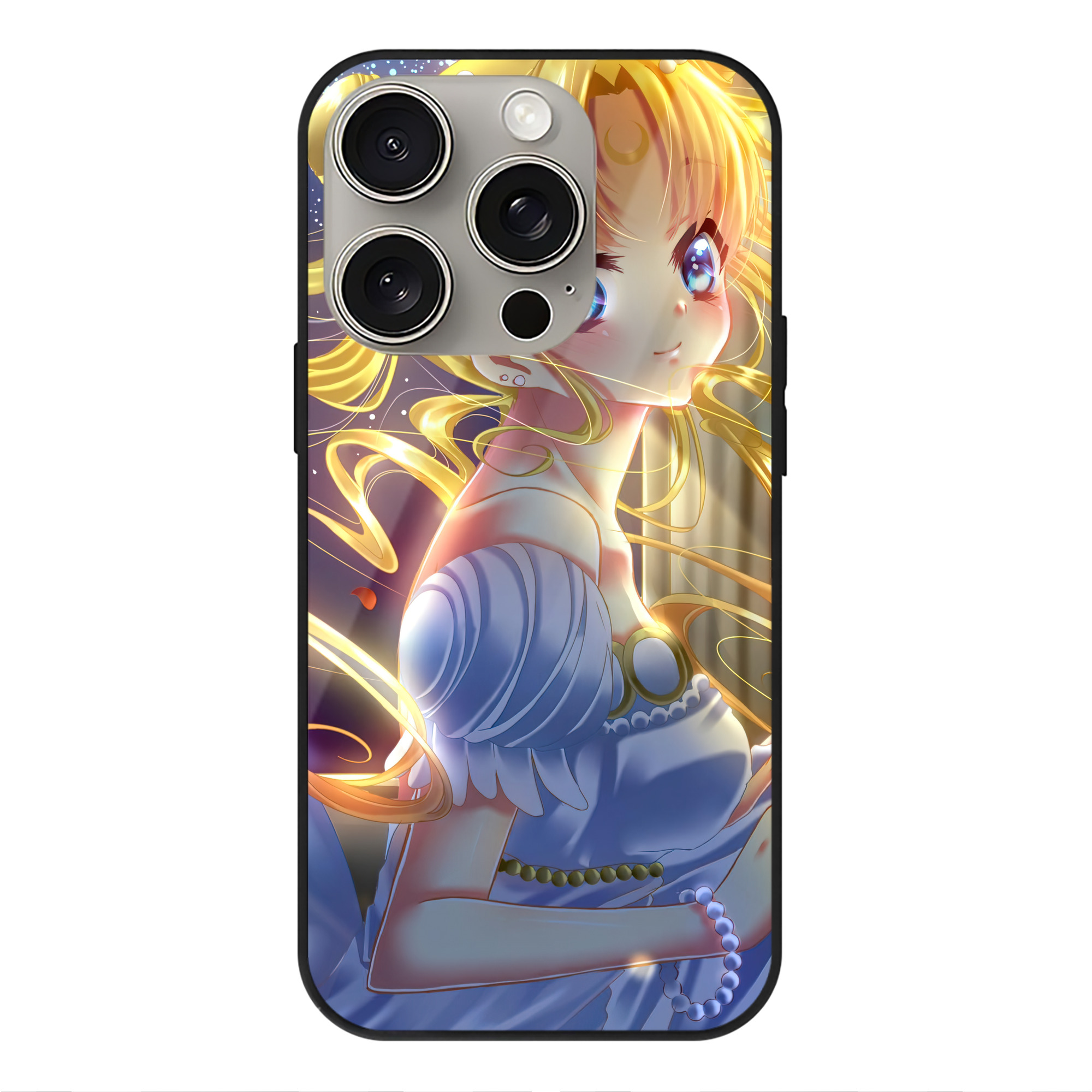 （画像用） 美少女戦士セーラームーン Sailor Moon 【iPhone15Pro対応】スマホケース 耐衝撃＆黄変防止 背面ガラス