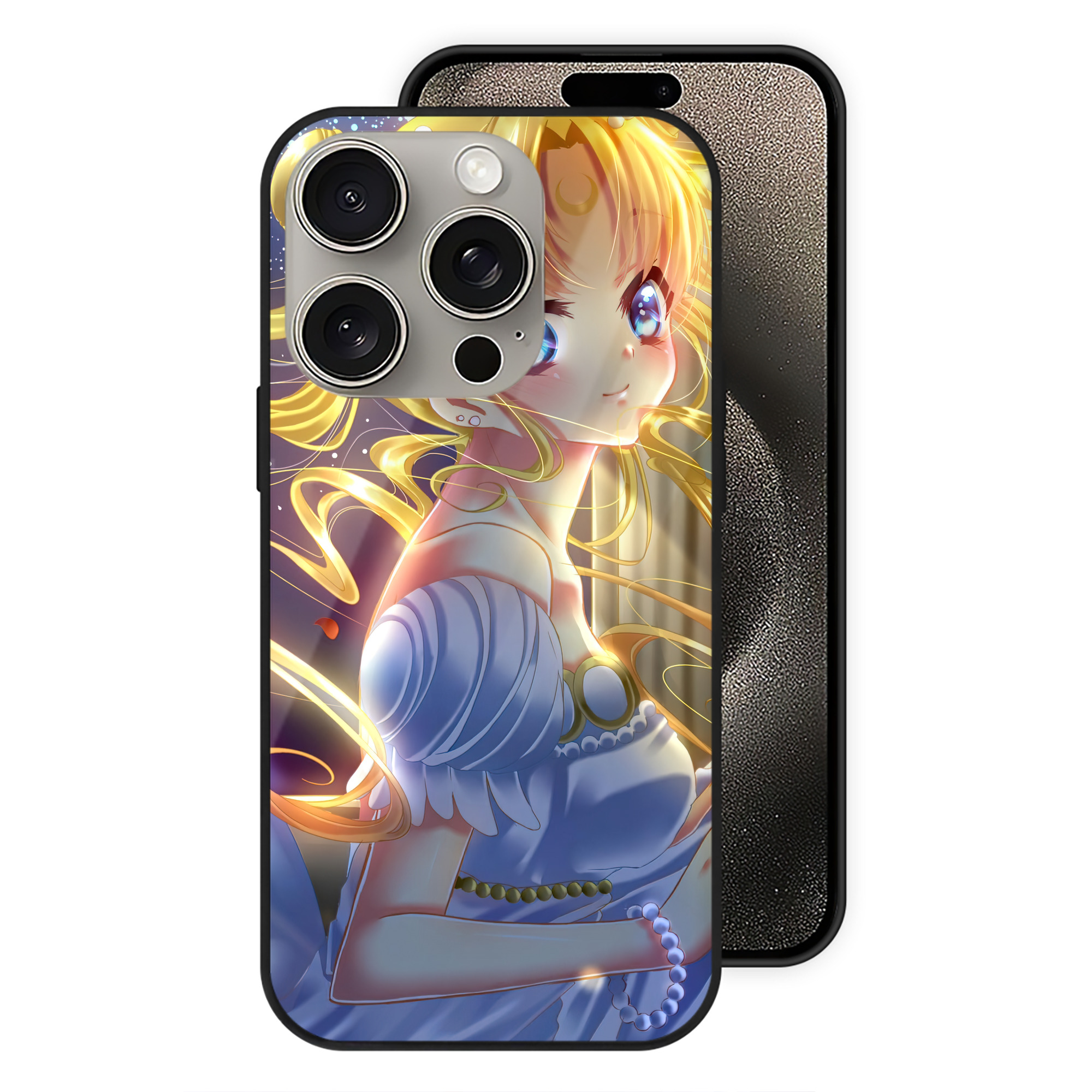 （画像用） 美少女戦士セーラームーン Sailor Moon 【iPhone15Pro対応】スマホケース 耐衝撃＆黄変防止 背面ガラス