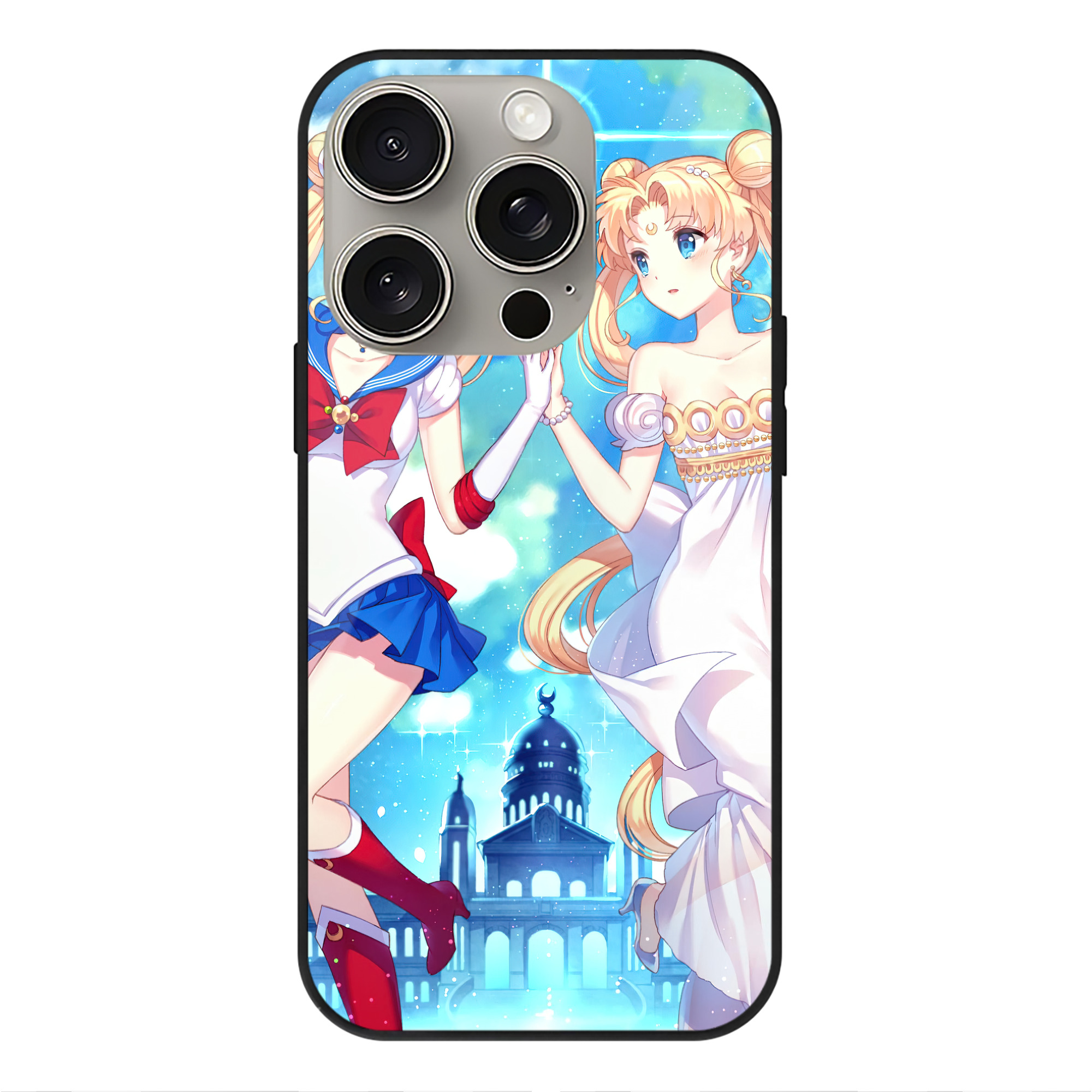（画像用） 美少女戦士セーラームーン Sailor Moon 【iPhone15Pro対応】スマホケース 耐衝撃＆黄変防止 背面ガラス