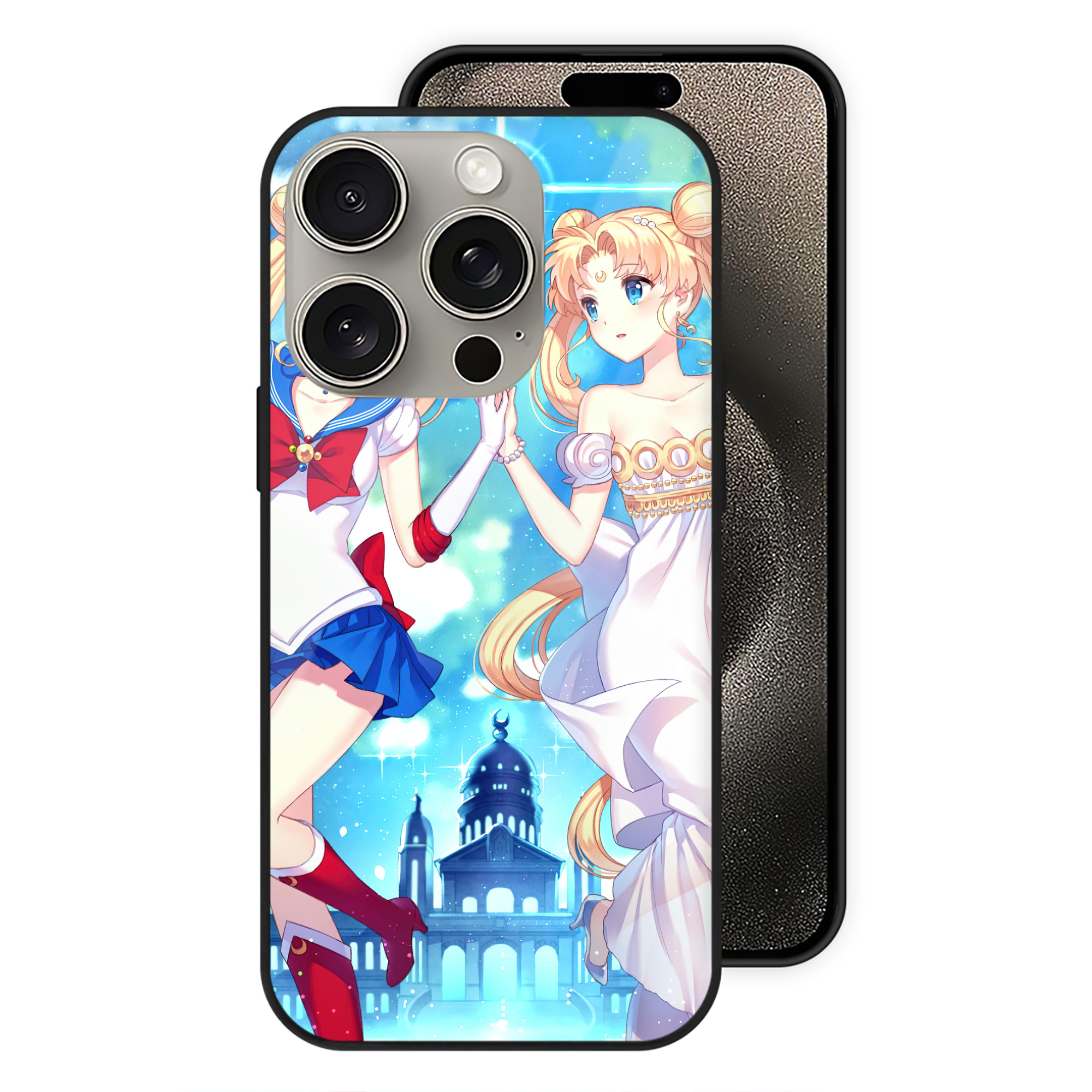 （画像用） 美少女戦士セーラームーン Sailor Moon 【iPhone15Pro対応】スマホケース 耐衝撃＆黄変防止 背面ガラス