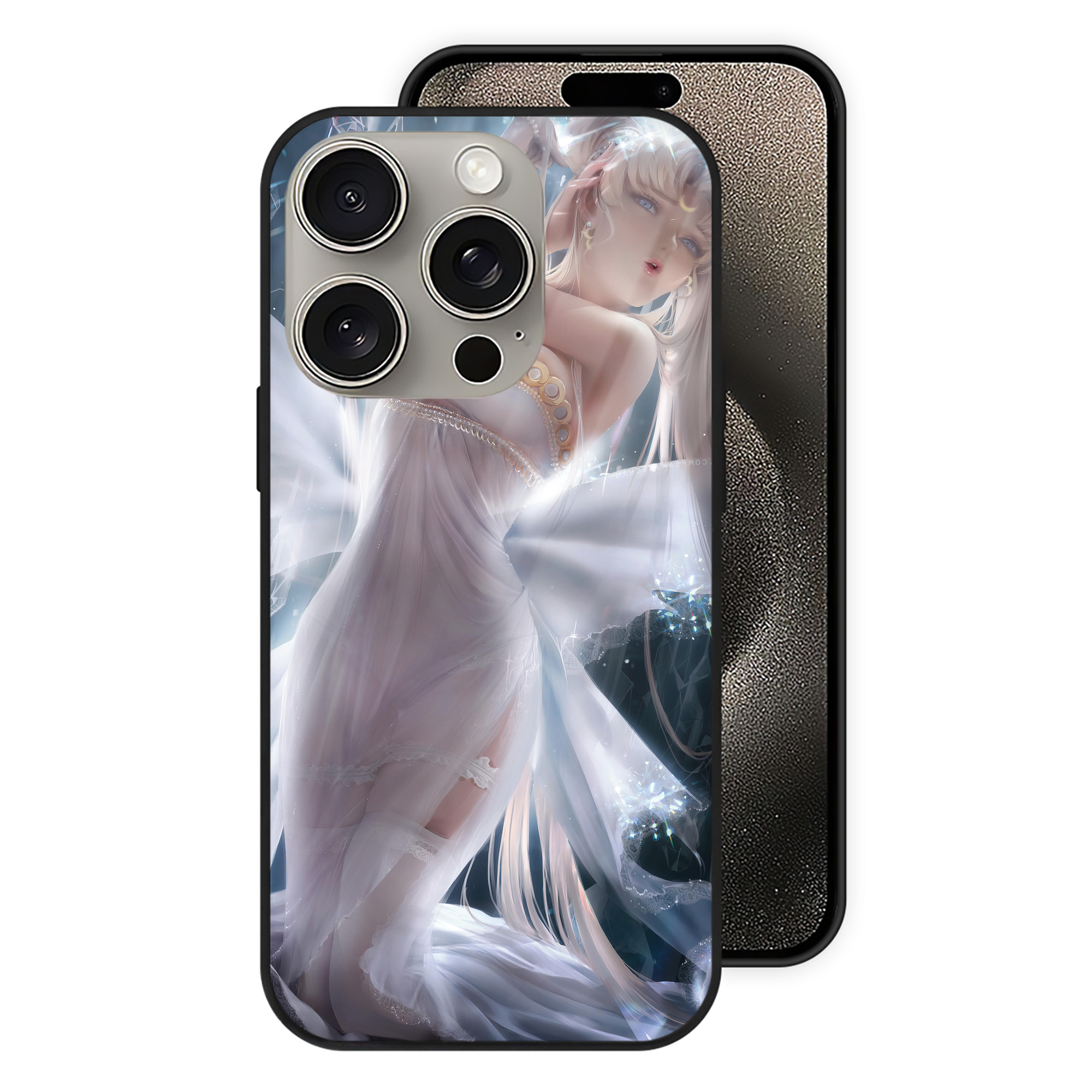 （画像用） 美少女戦士セーラームーン Sailor Moon 【iPhone15Pro対応】スマホケース 耐衝撃＆黄変防止 背面ガラス