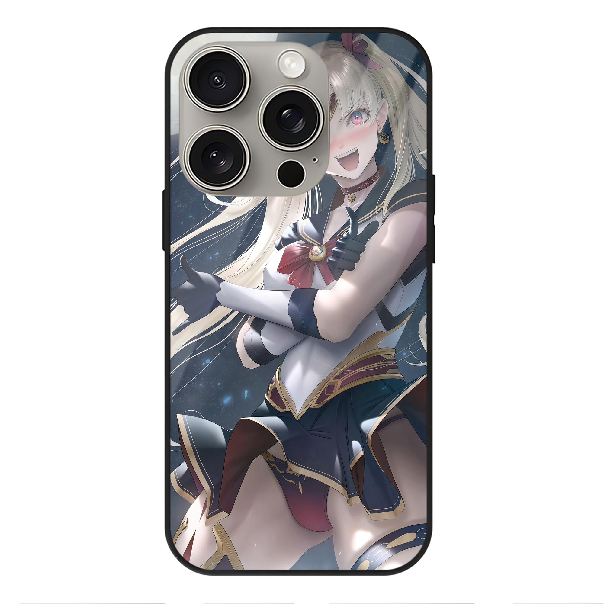 （画像用） 美少女戦士セーラームーン Sailor Moon 【iPhone15Pro対応】スマホケース 耐衝撃＆黄変防止 背面ガラス
