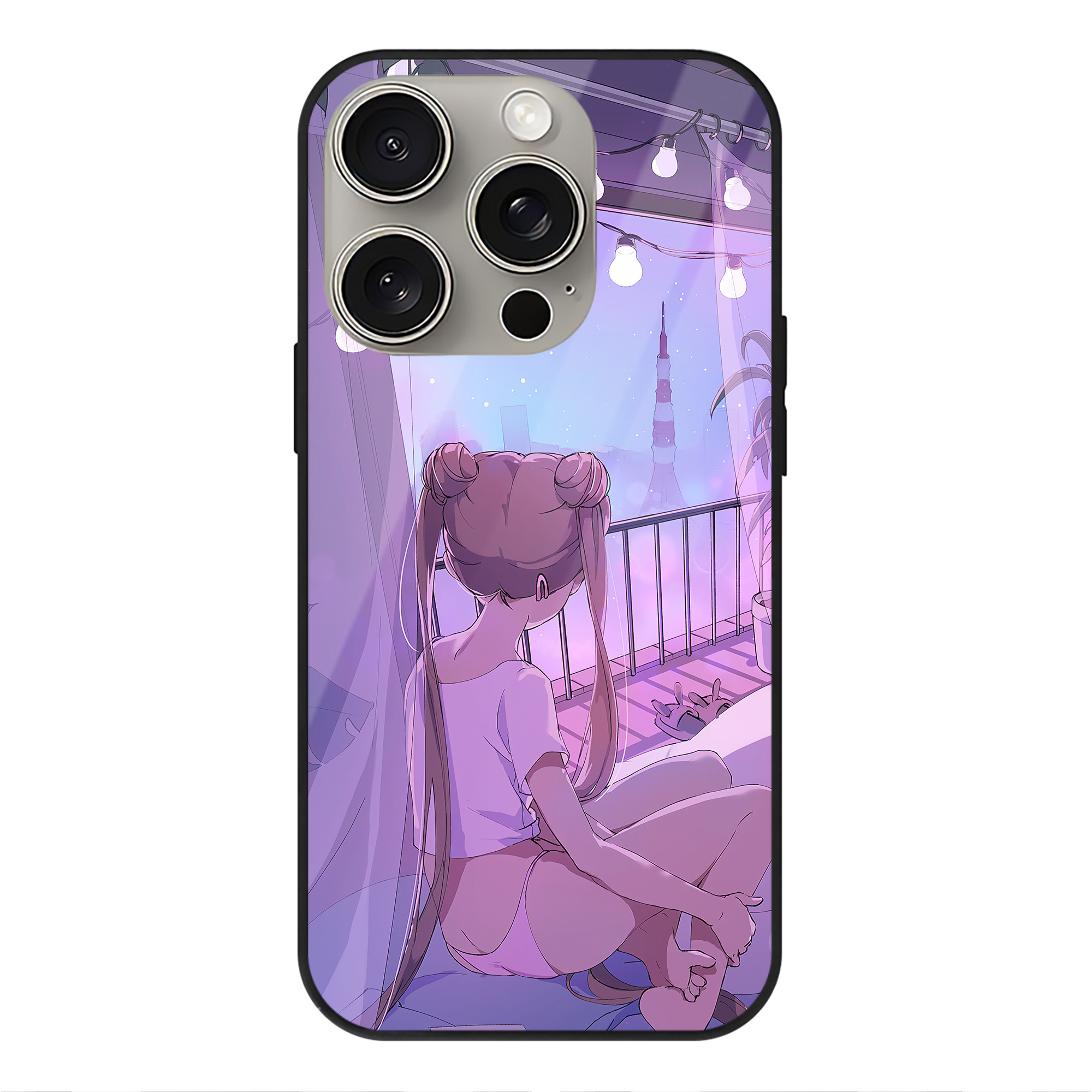 （画像用） 美少女戦士セーラームーン Sailor Moon 【iPhone15Pro対応】スマホケース 耐衝撃＆黄変防止 背面ガラス